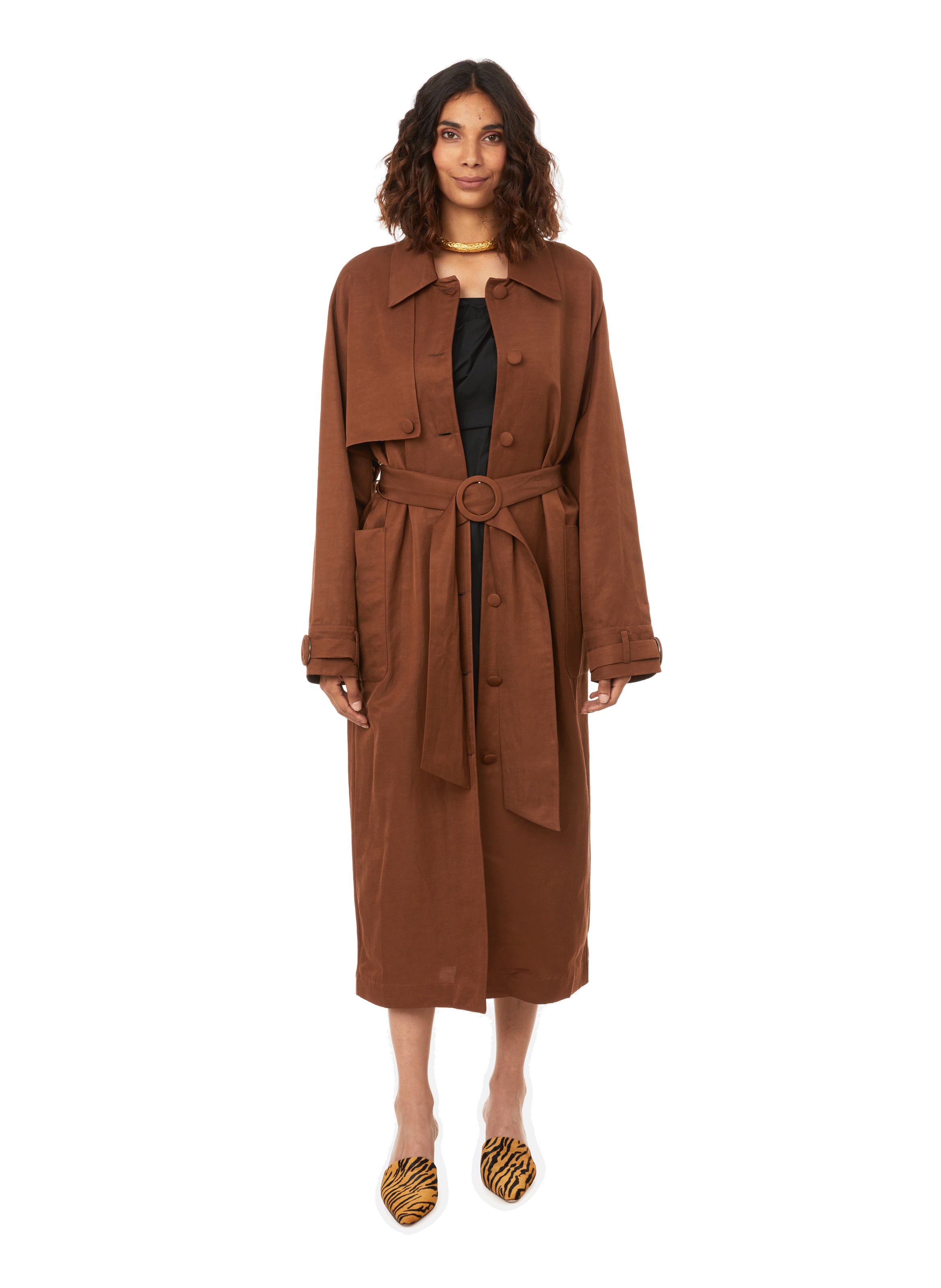 trench coat brown