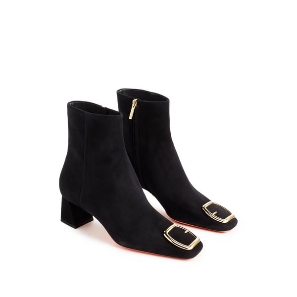 Bottines avec boucle dorée