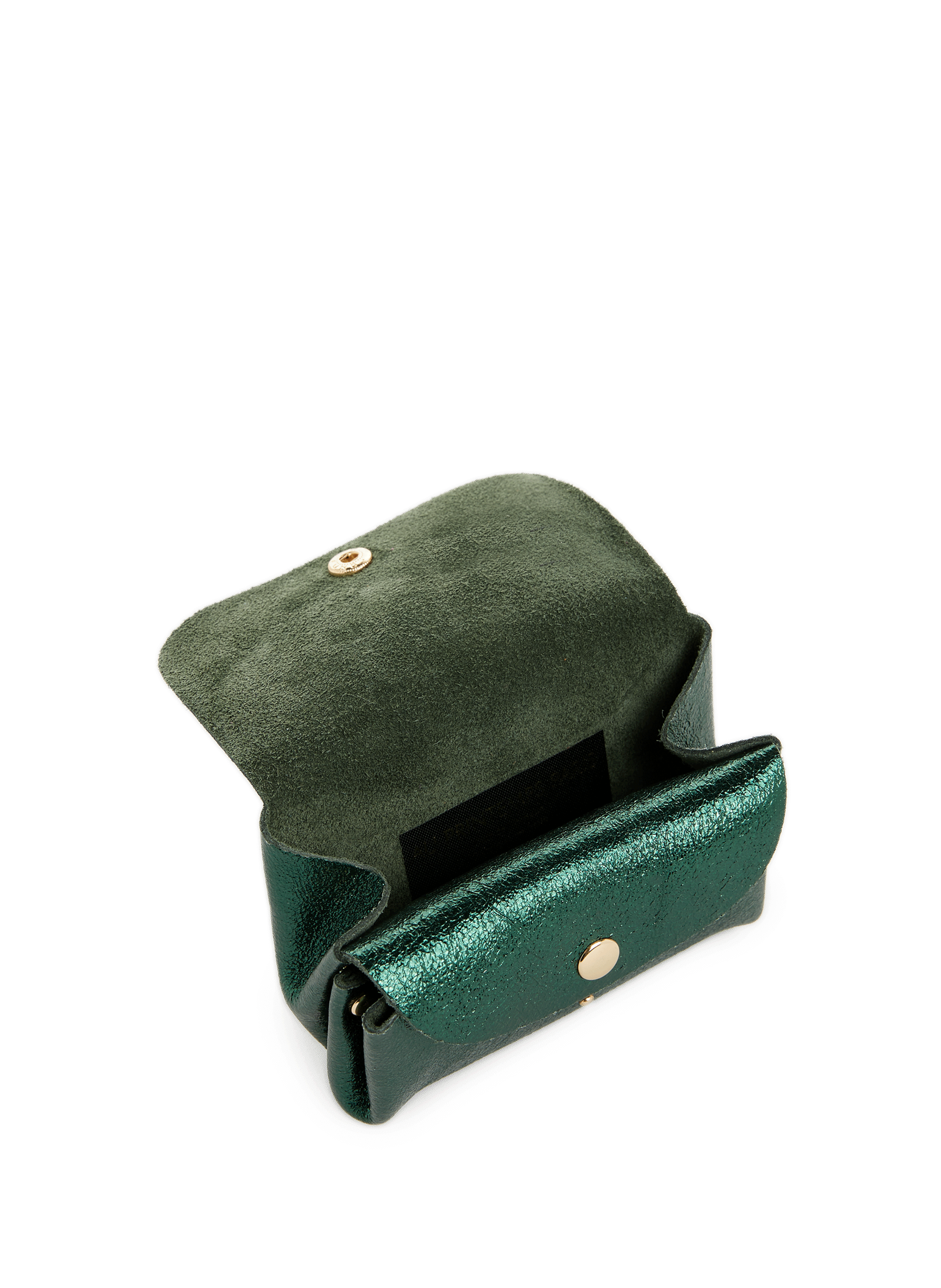 Porte-monnaie en cuir  AU PRINTEMPS PARIS Vert