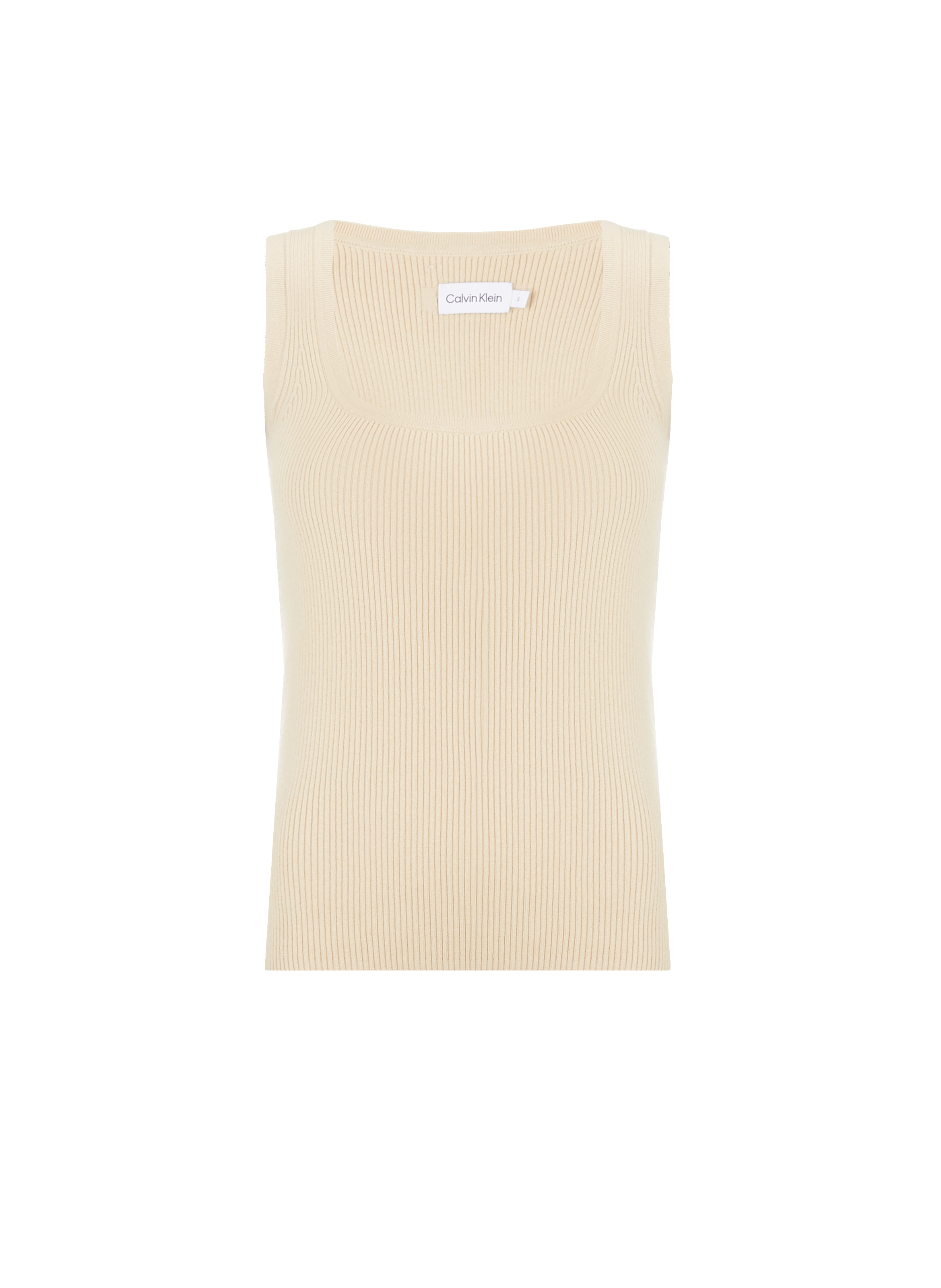 Top sans manches en maille côtelée