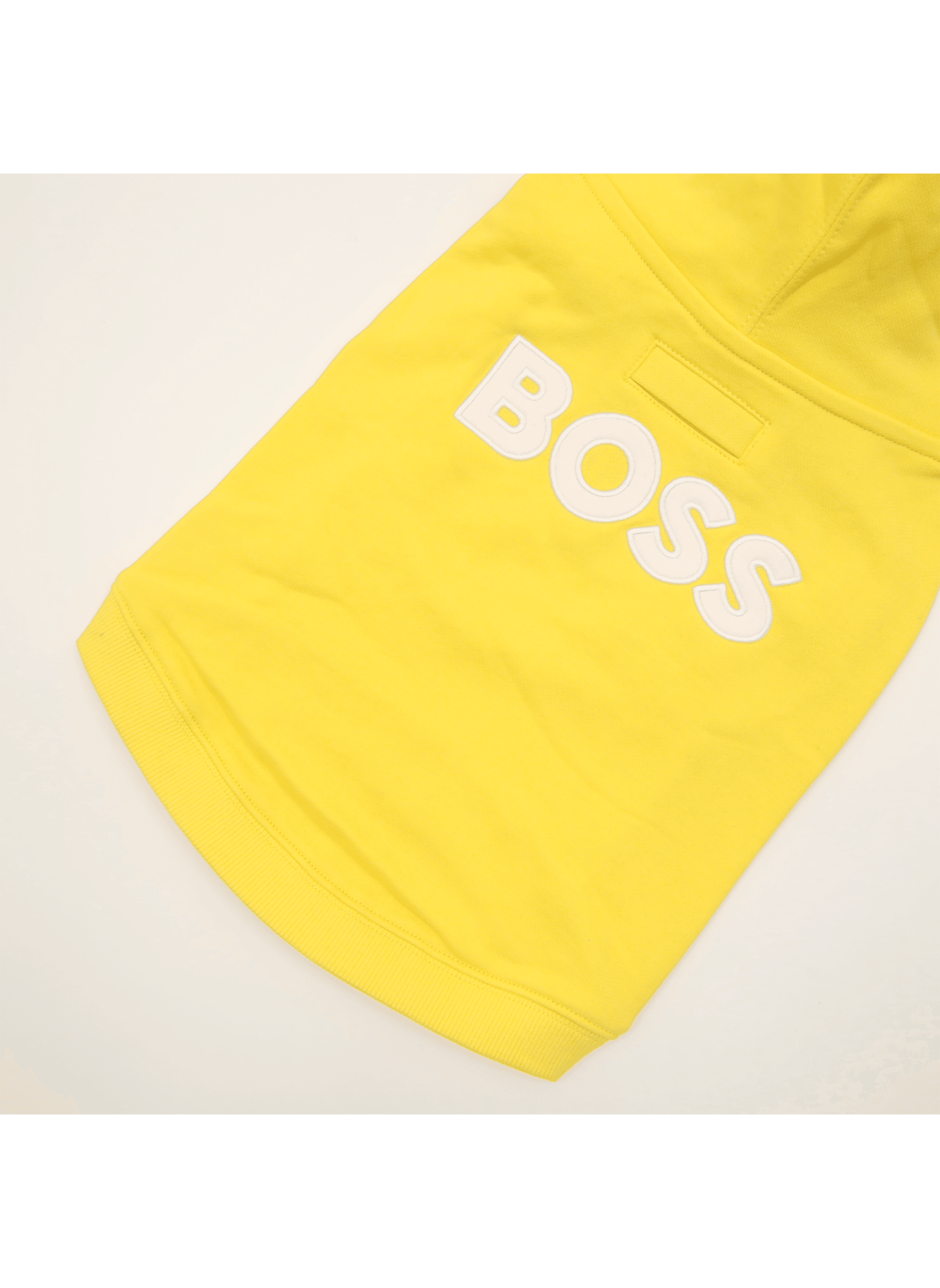 Hoodie en coton BOSS Jaune