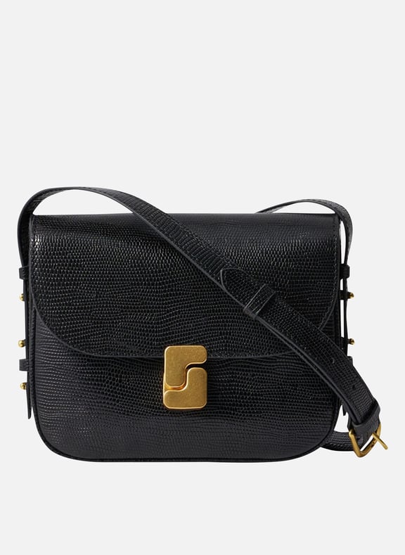 Sac bandoulière en cuir bellissima mini Noir by SOEUR SOEUR Sac bandoulière en cuir bellissima mini Noir