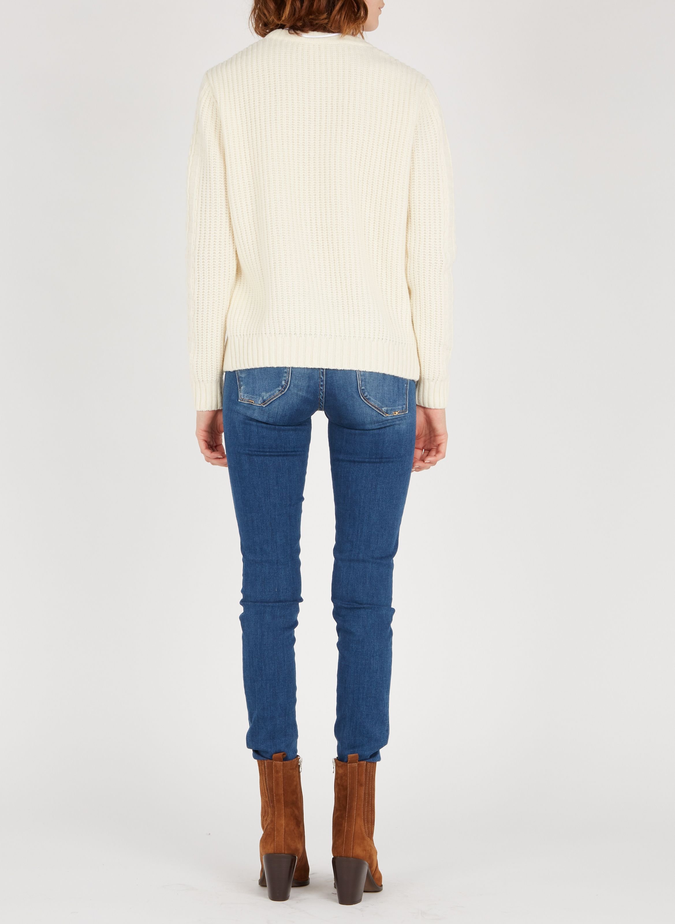 Bottines western talons hauts bout pointu en cuir basama JONAK Marron