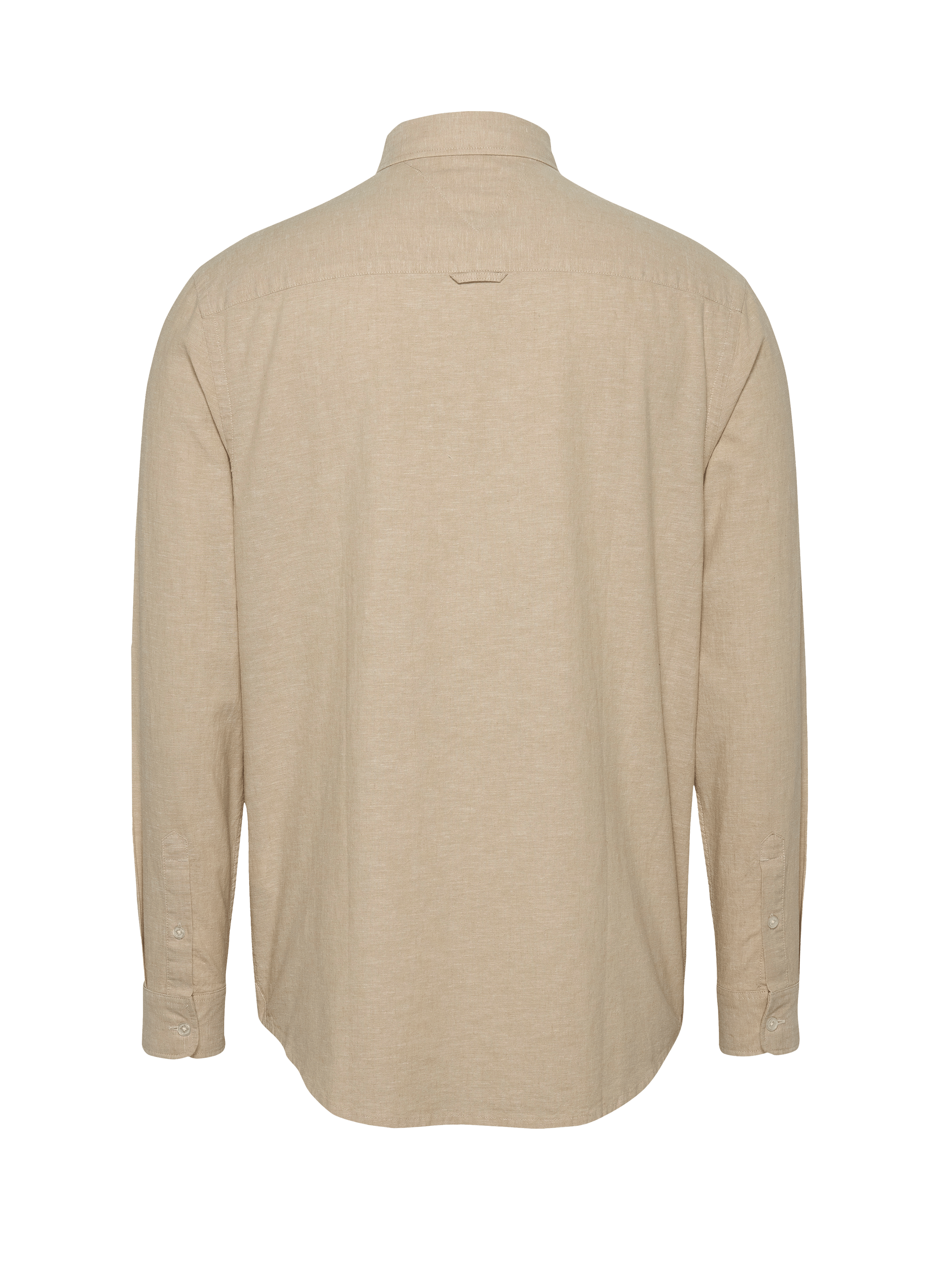 Chemise en coton et lin  TOMMY HILFIGER Marron