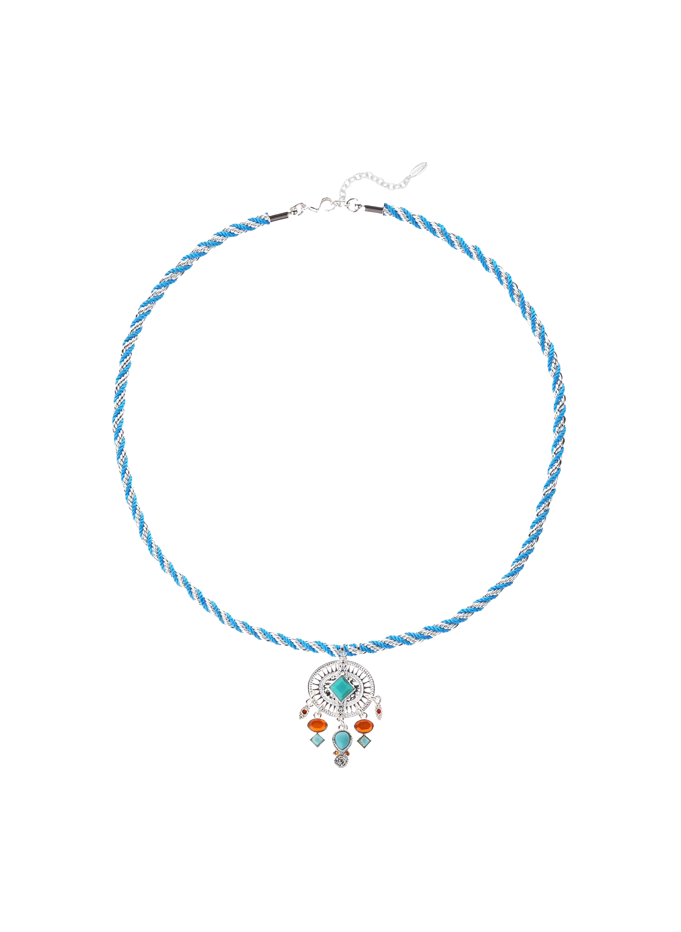 Collier ajustable cordon avec cabochon central krush HIPANEMA Argent