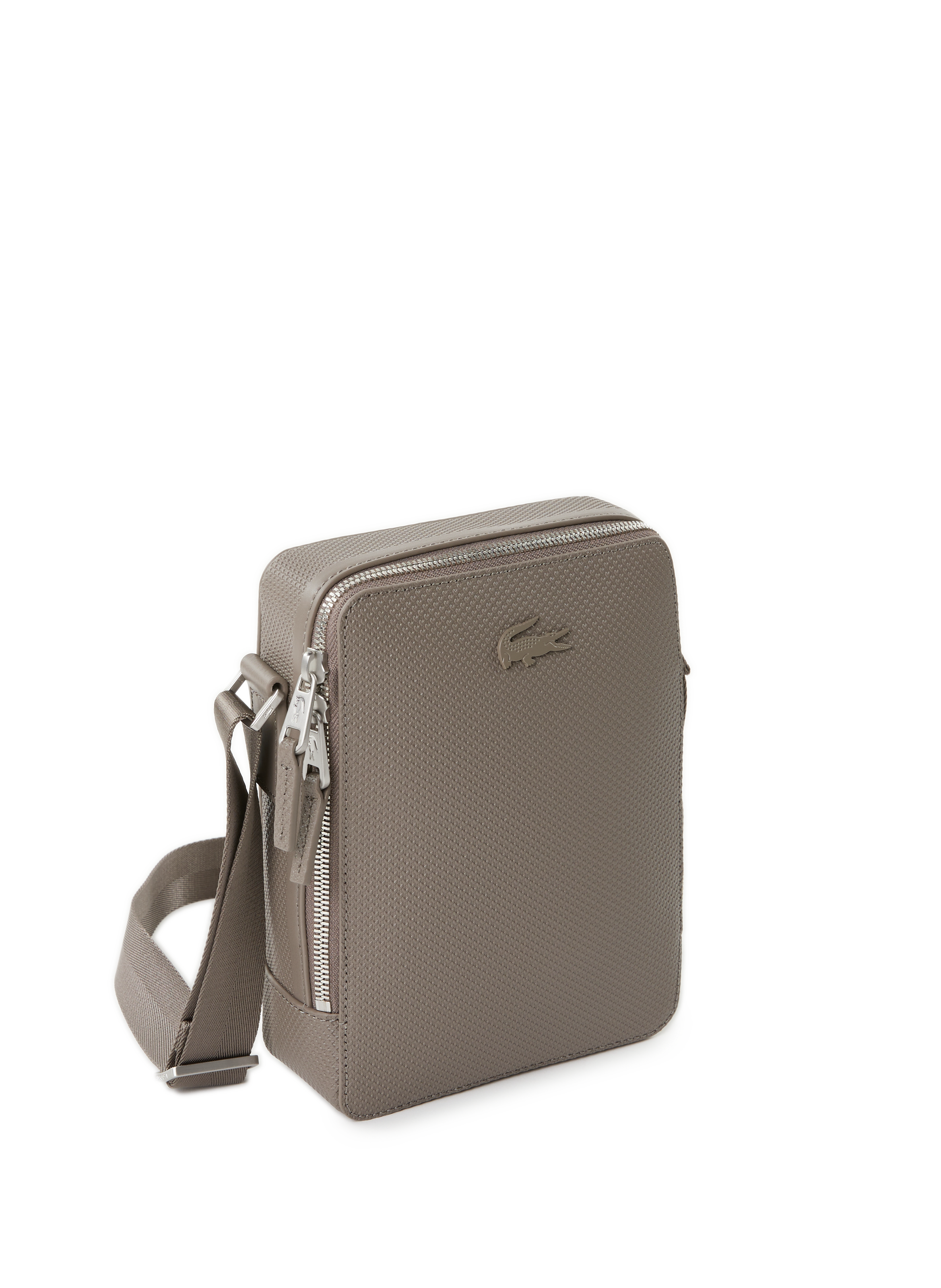 Sac à bandoulière en cuir LACOSTE Beige