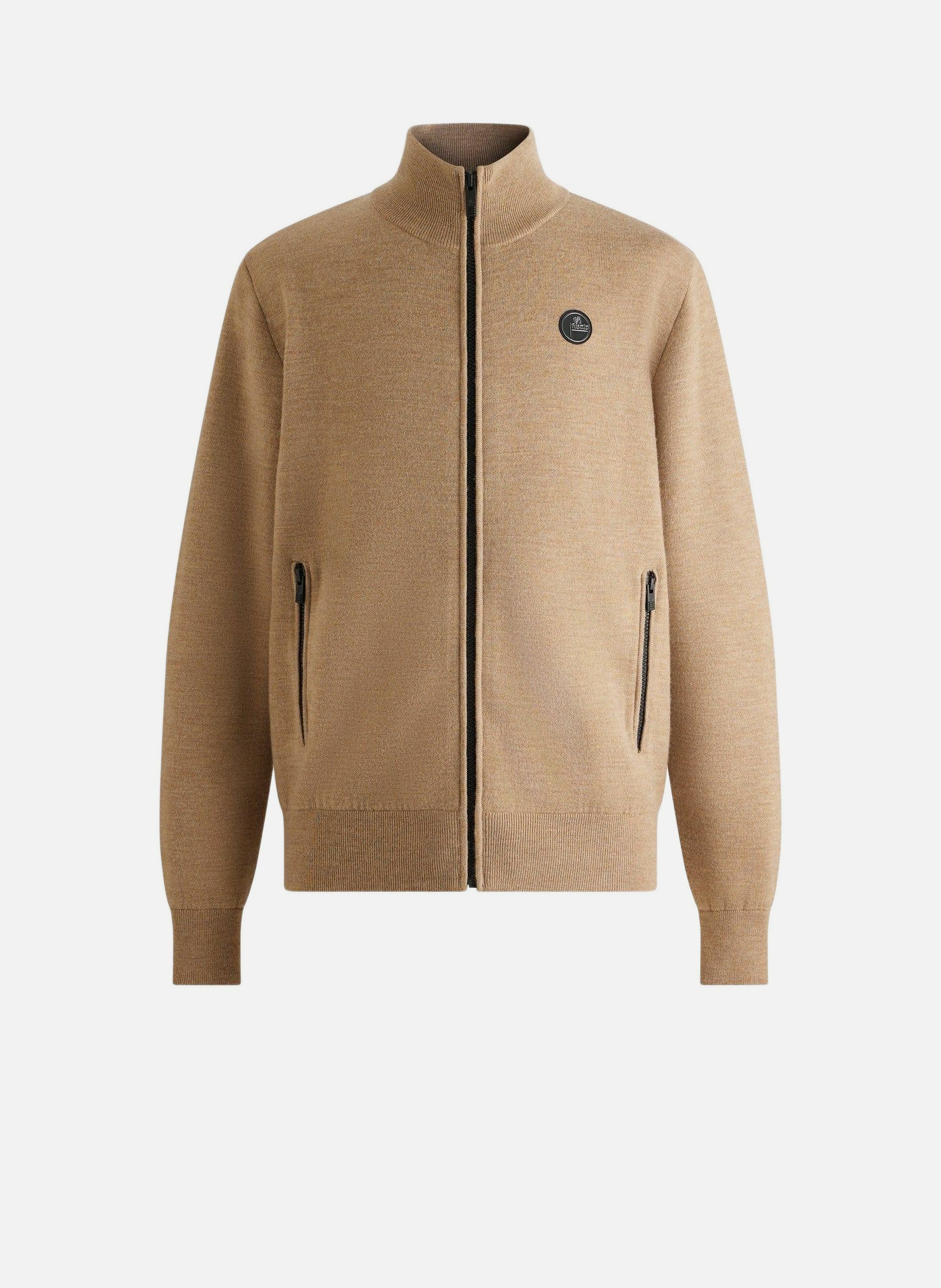 Gilet mayeul col montant coupe regular Beige