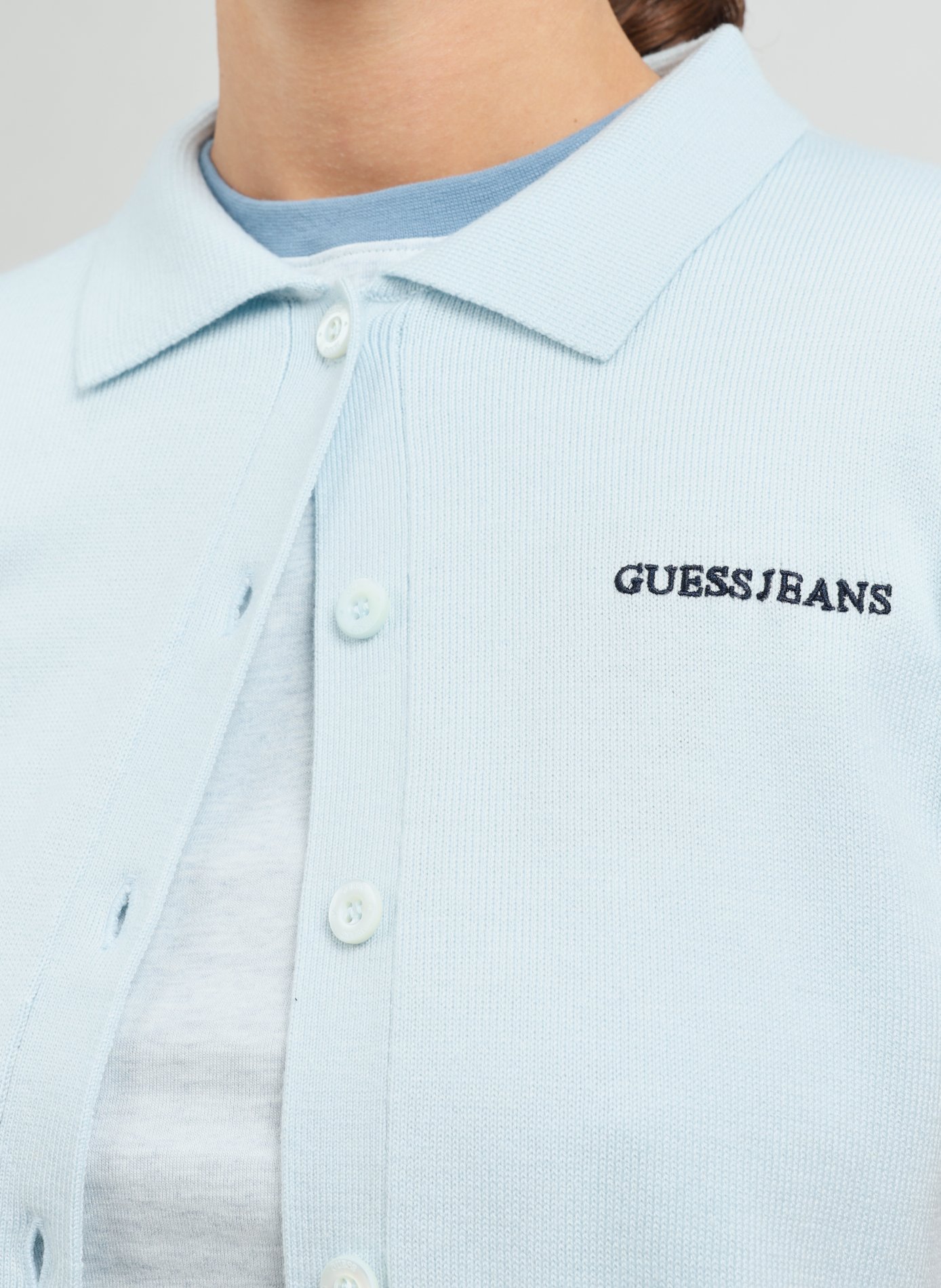 Fine knit polo GUESS Blue