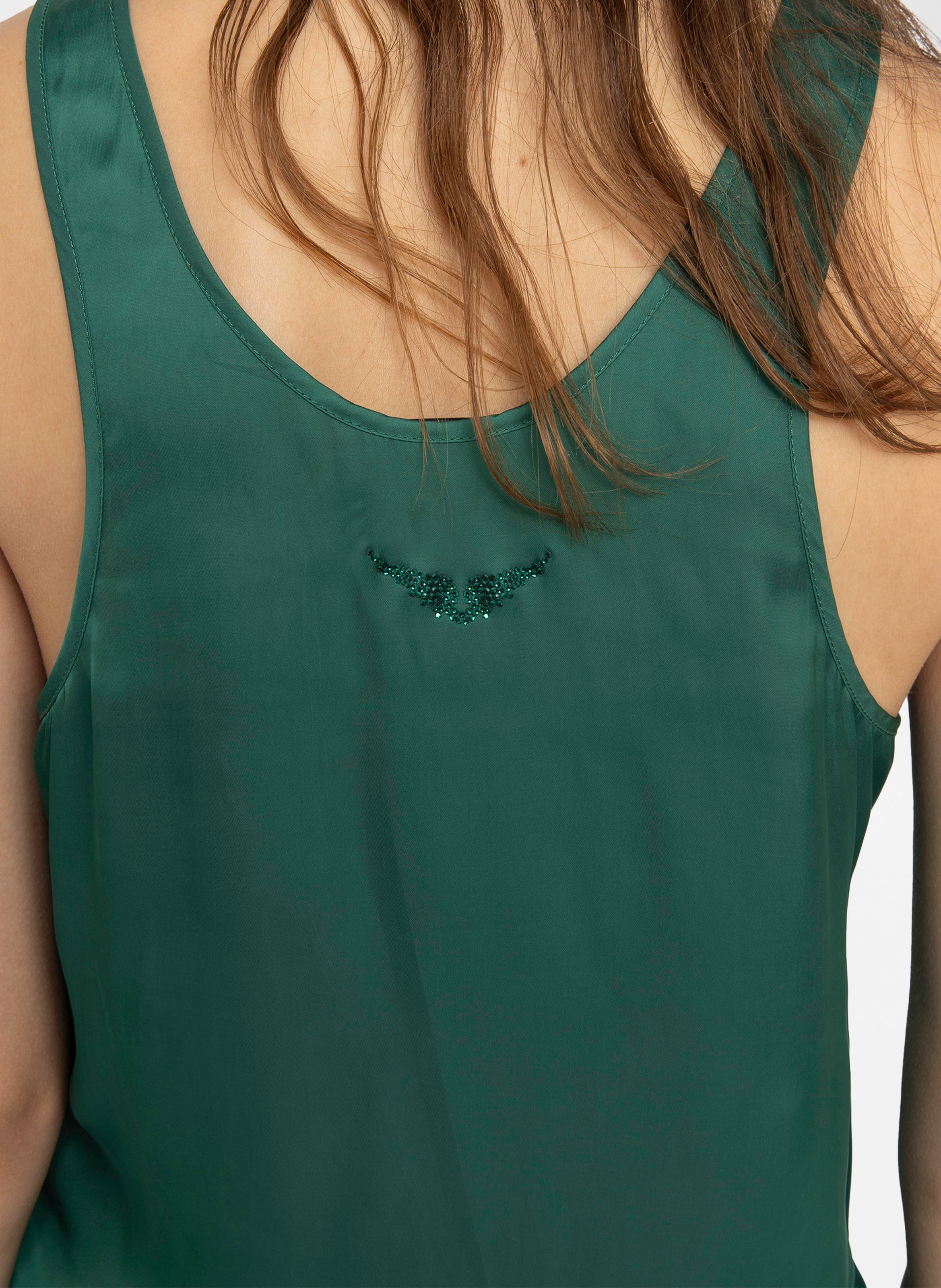 Top droit encolure ronde tarys ZADIG&VOLTAIRE Vert