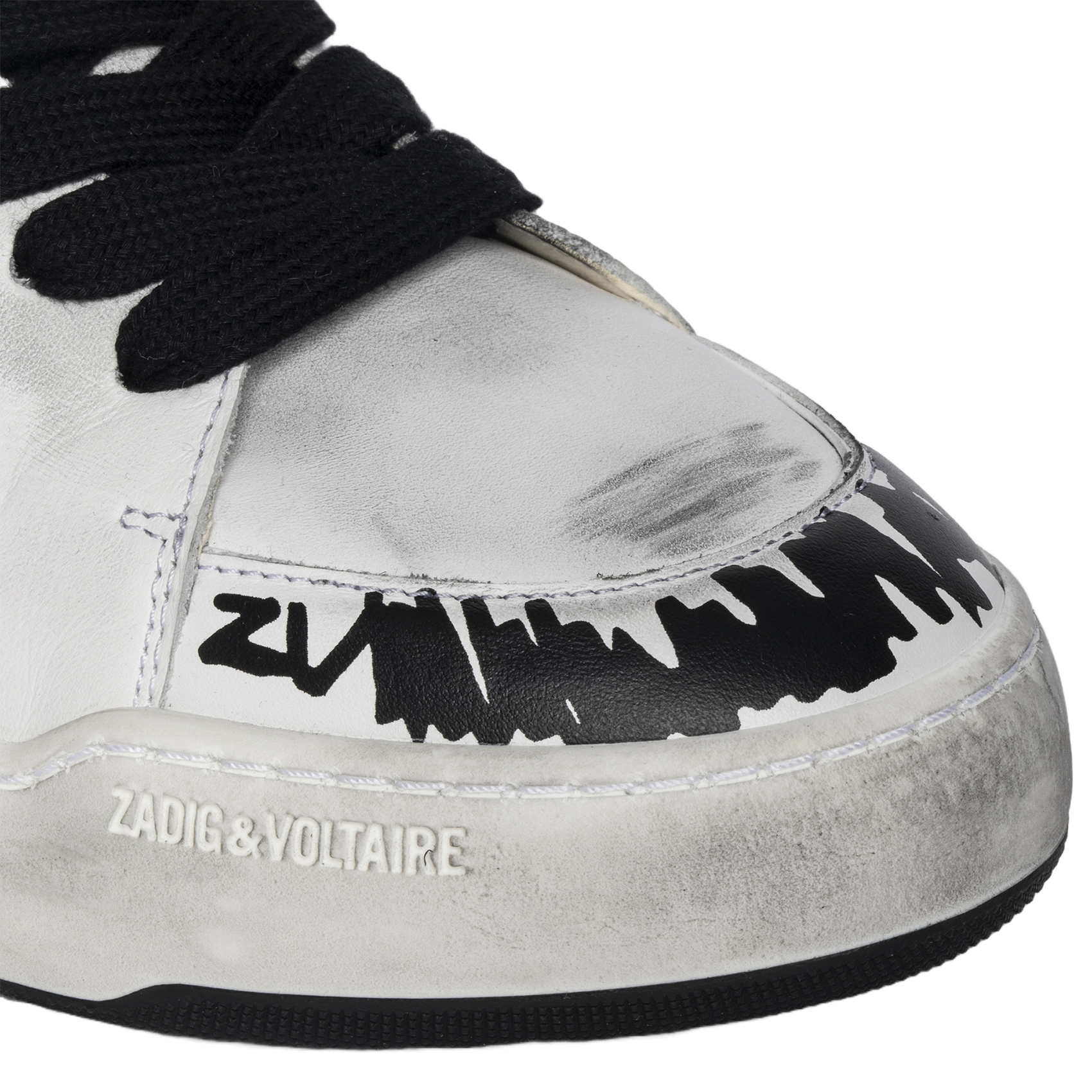Baskets basses en cuir fly wings ZADIG&VOLTAIRE Blanc