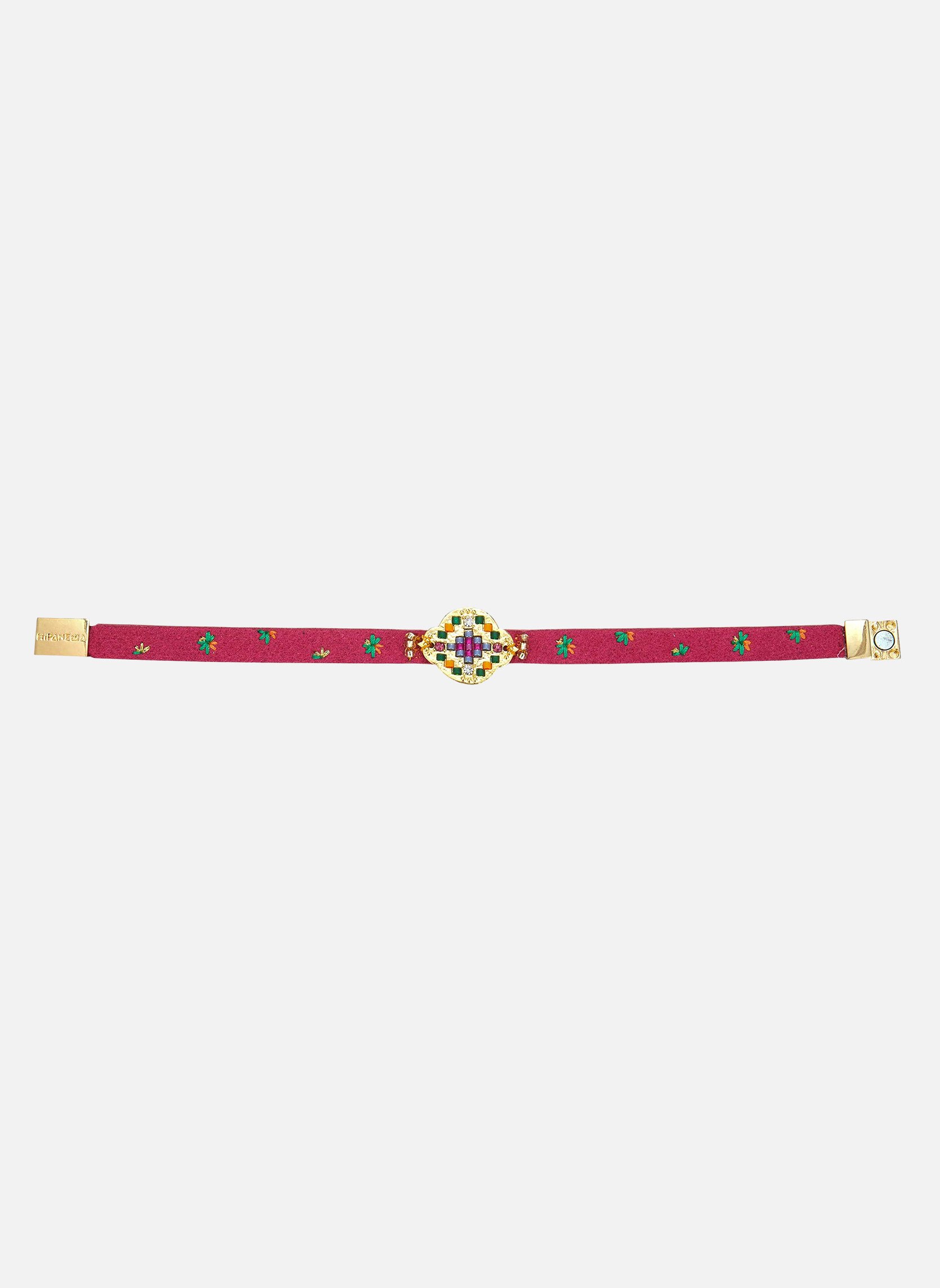 Bracelet avec fermoir aimanté et placage eclectik HIPANEMA Rouge