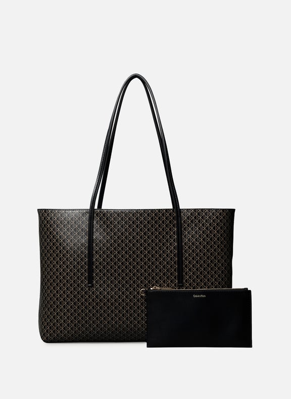 Tote bag with pouch Black by CALVIN KLEIN CALVIN KLEIN Tote bag with pouch Black