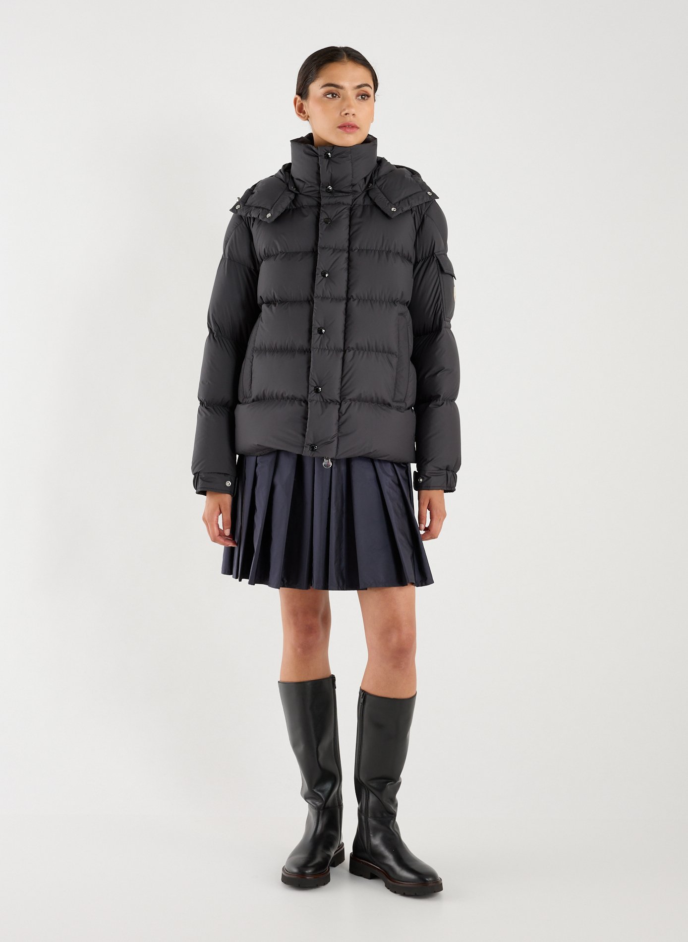 Hooded down jacket MONCLER Black