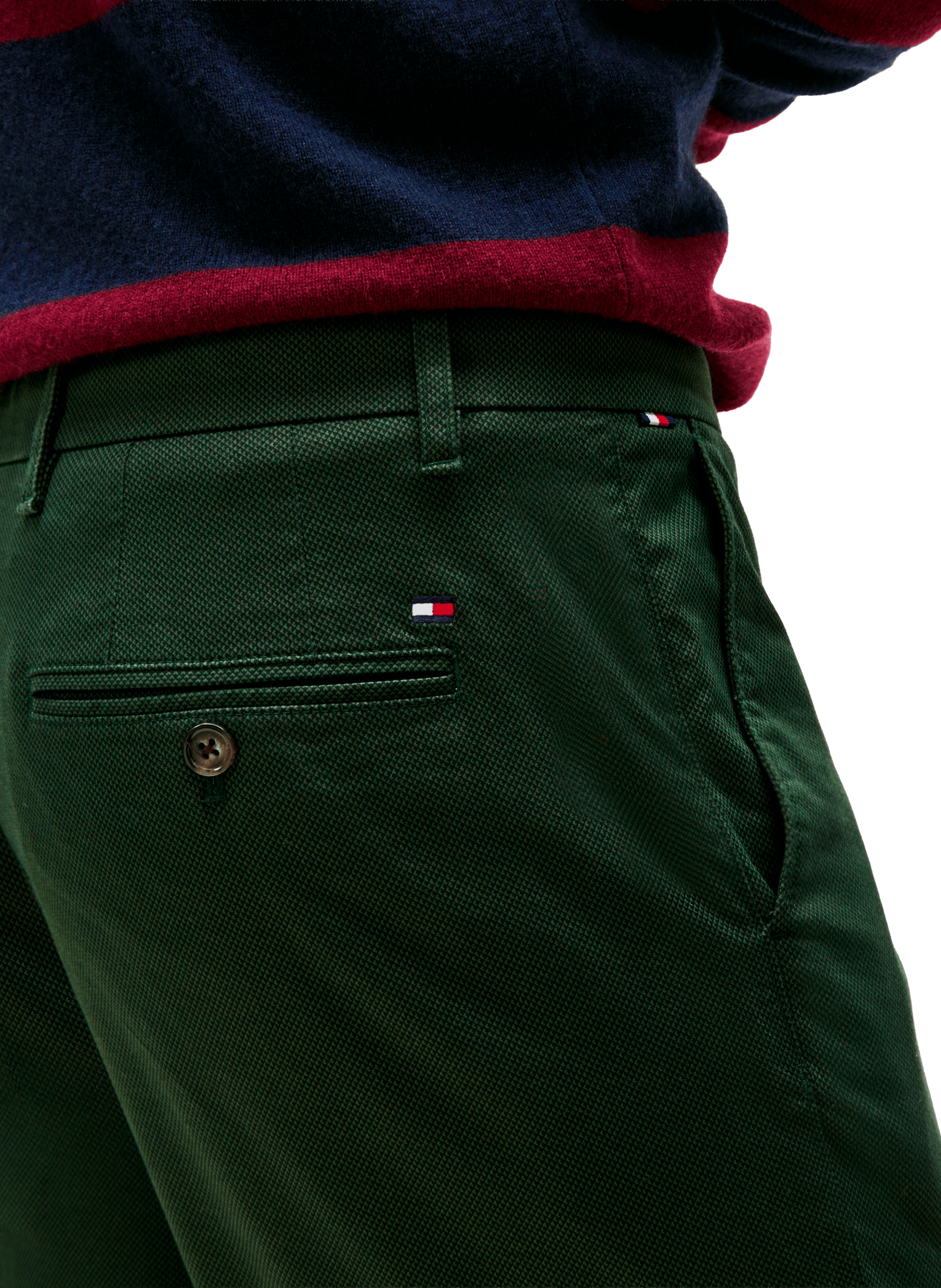 Straight cotton chinos TOMMY HILFIGER Green