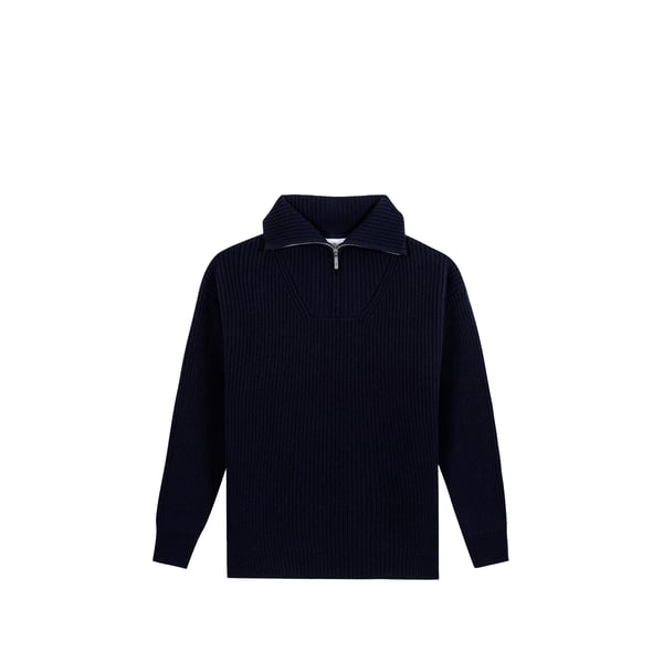 Pull à col zippé en laine Pull à col zippé en laine