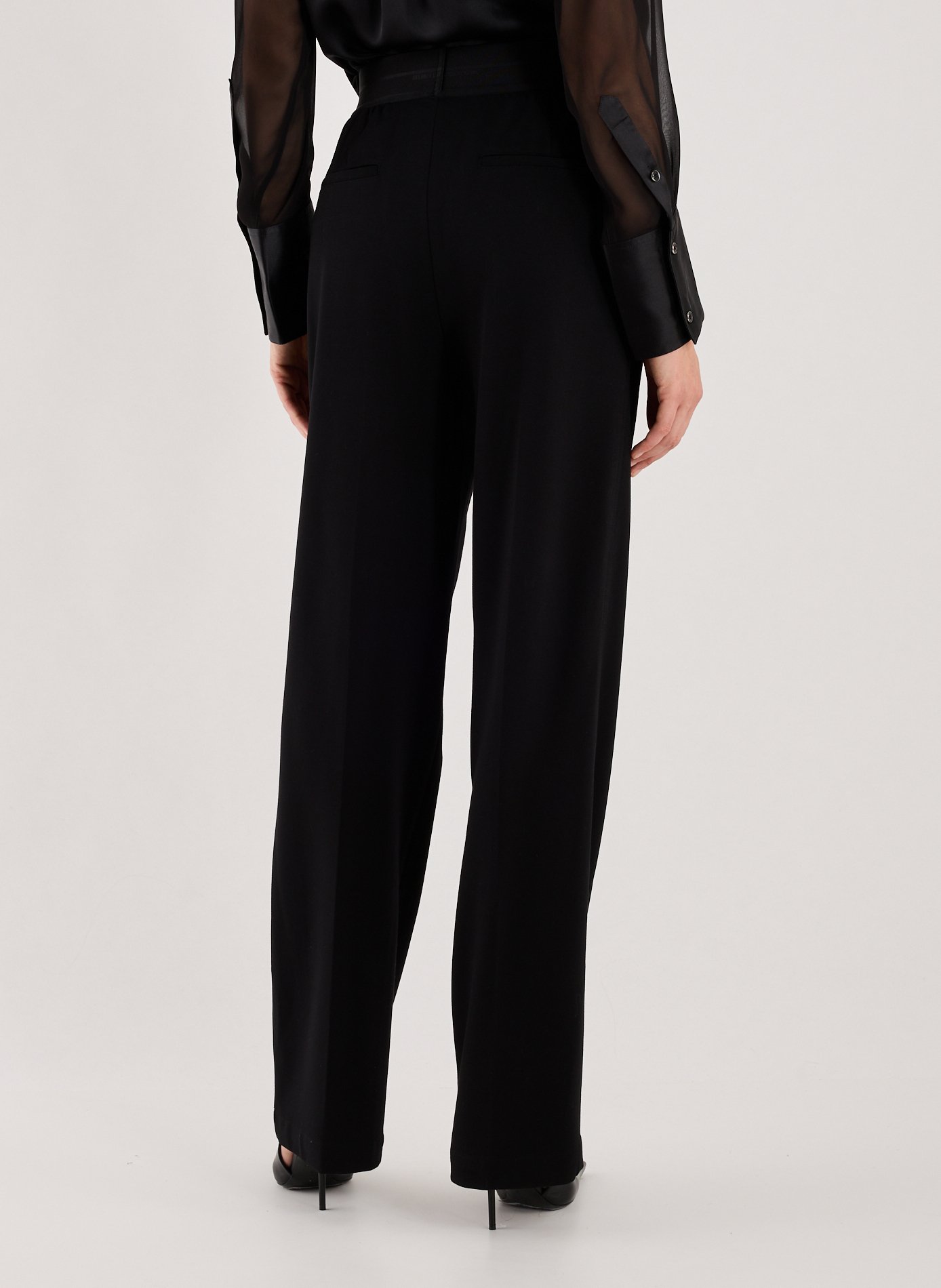 Ponte Pleated Trousers HELMUT LANG Black