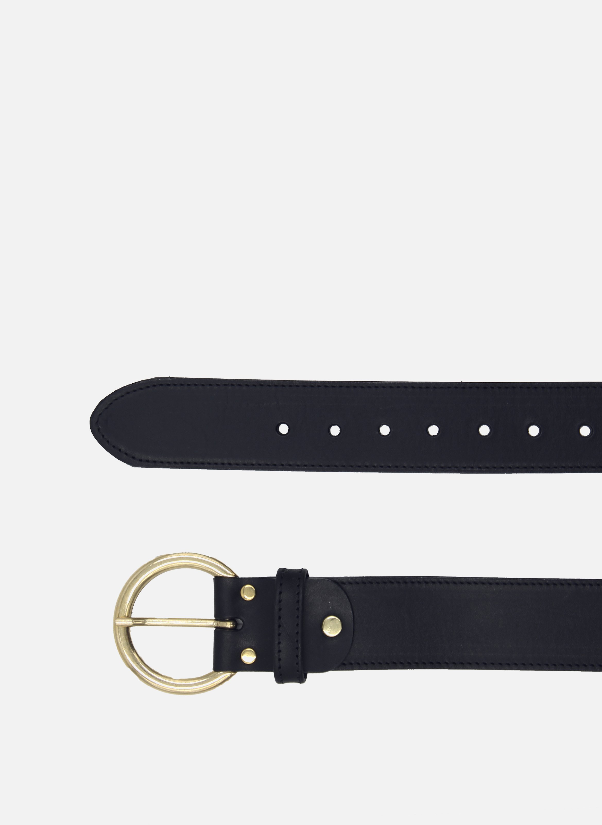 Ceinture bohème cuir lisse JULES & JENN Noir