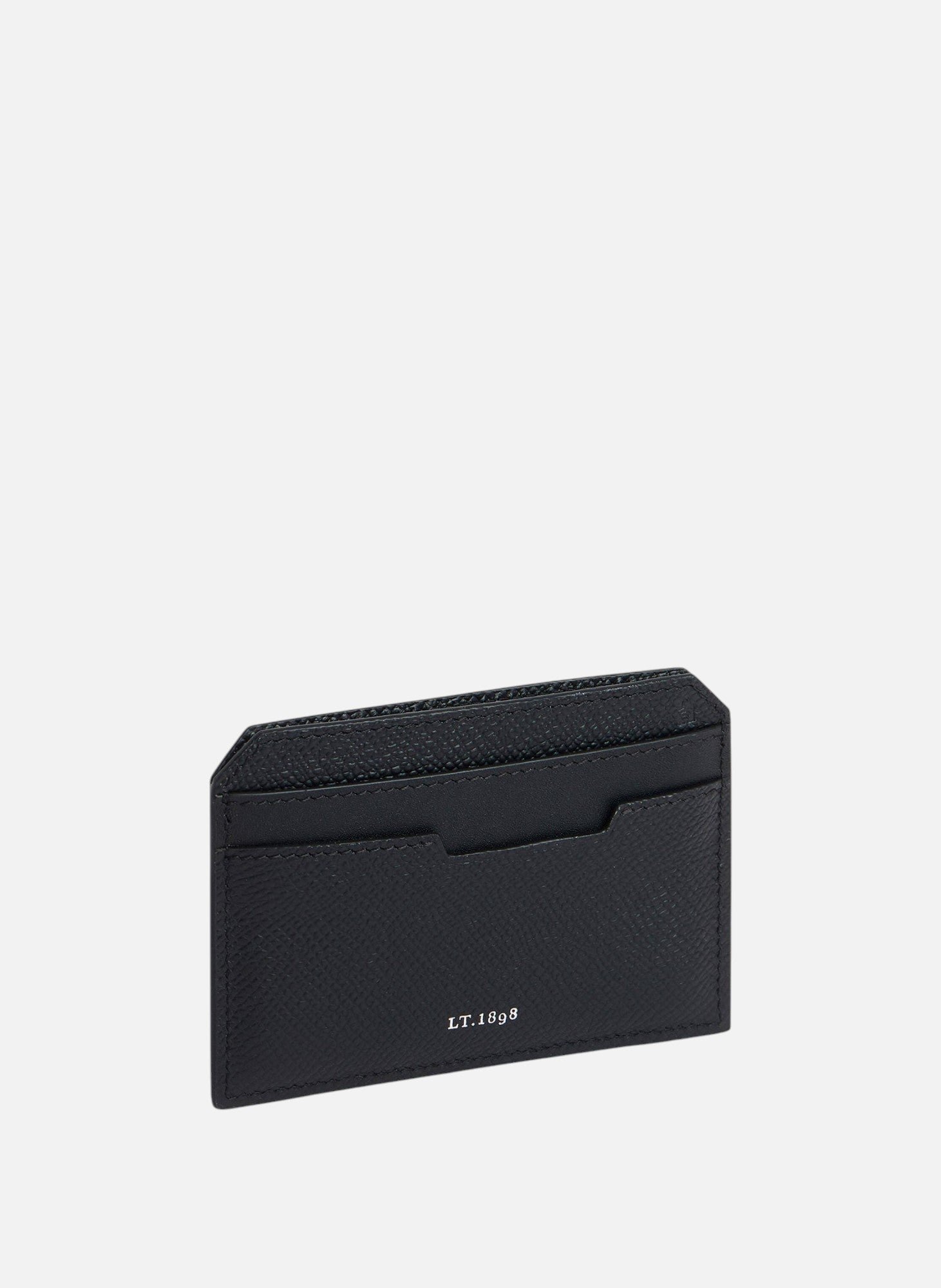 Porte cartes gaston en cuir grain croisé LE TANNEUR Noir