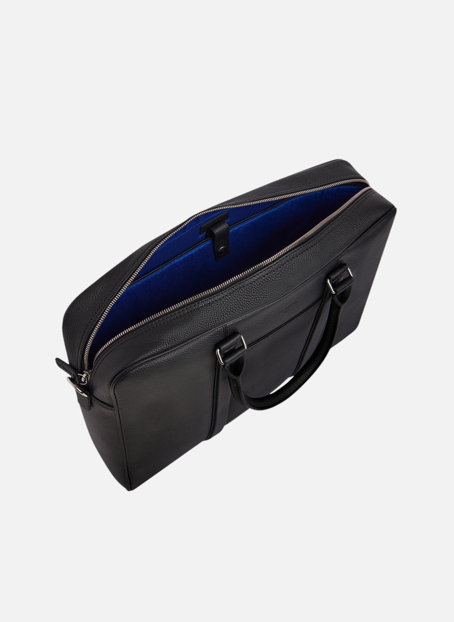 Porte documents 15" charles en cuir grainé grand modèle LE TANNEUR Noir