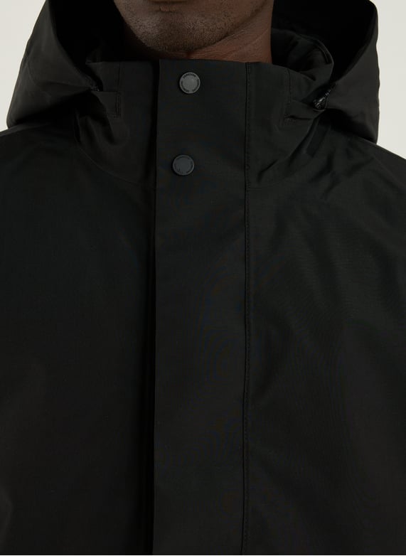 Mid-length hooded jacket | Black by DIDRIKSONS Mid-length hooded jacket Black