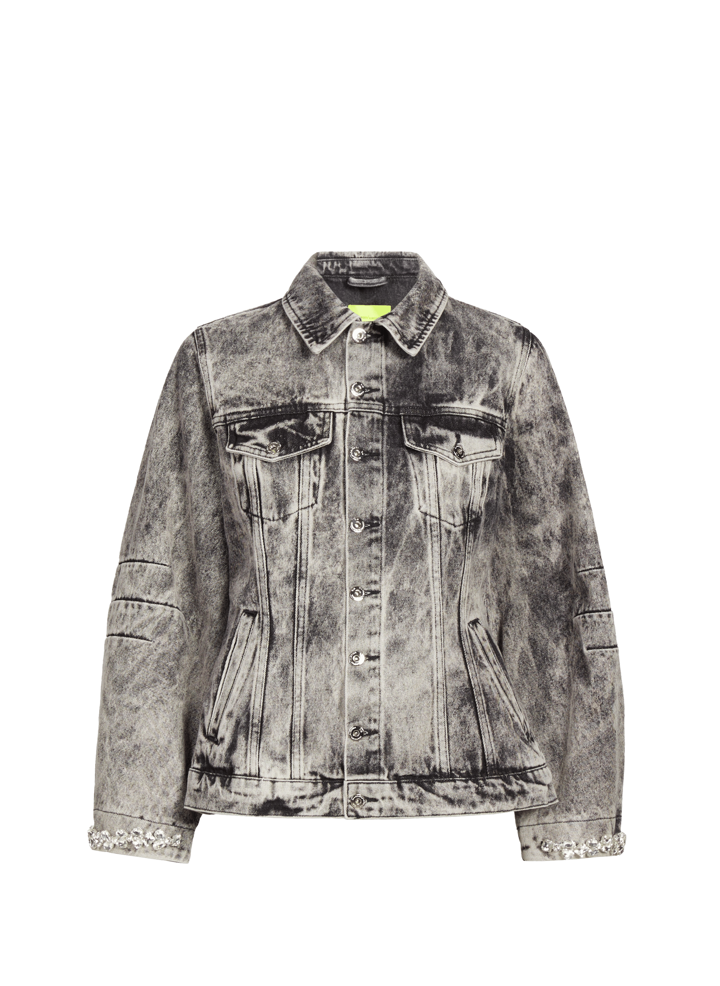 MARQUES ALMEIDA Classic collar washed cotton jacket Black