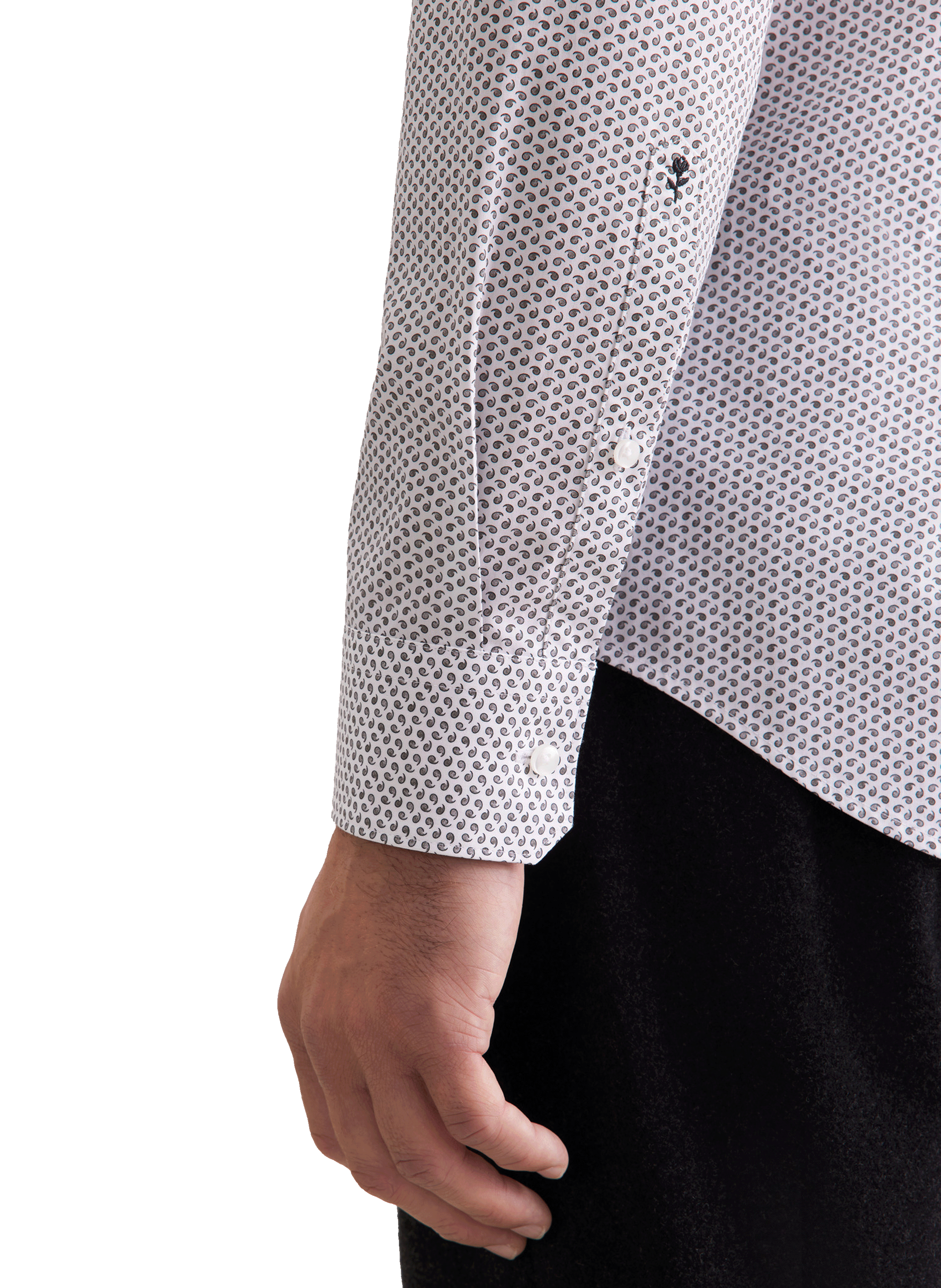 Chemise col classique manches contrastantes en coton SEIDENSTICKER Brown