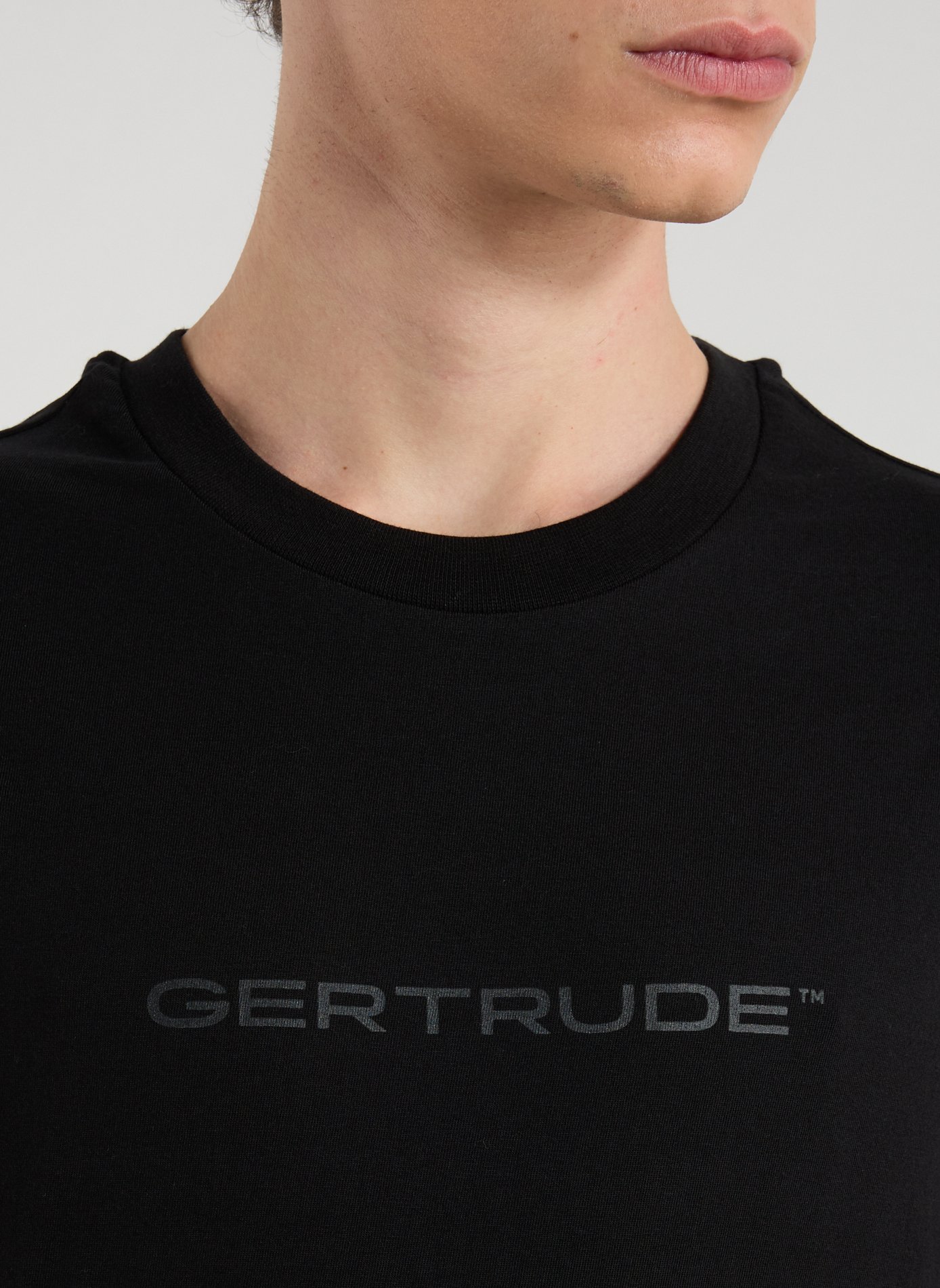Cotton round-neck T-shirt GERTRUDE ET GASTON Black