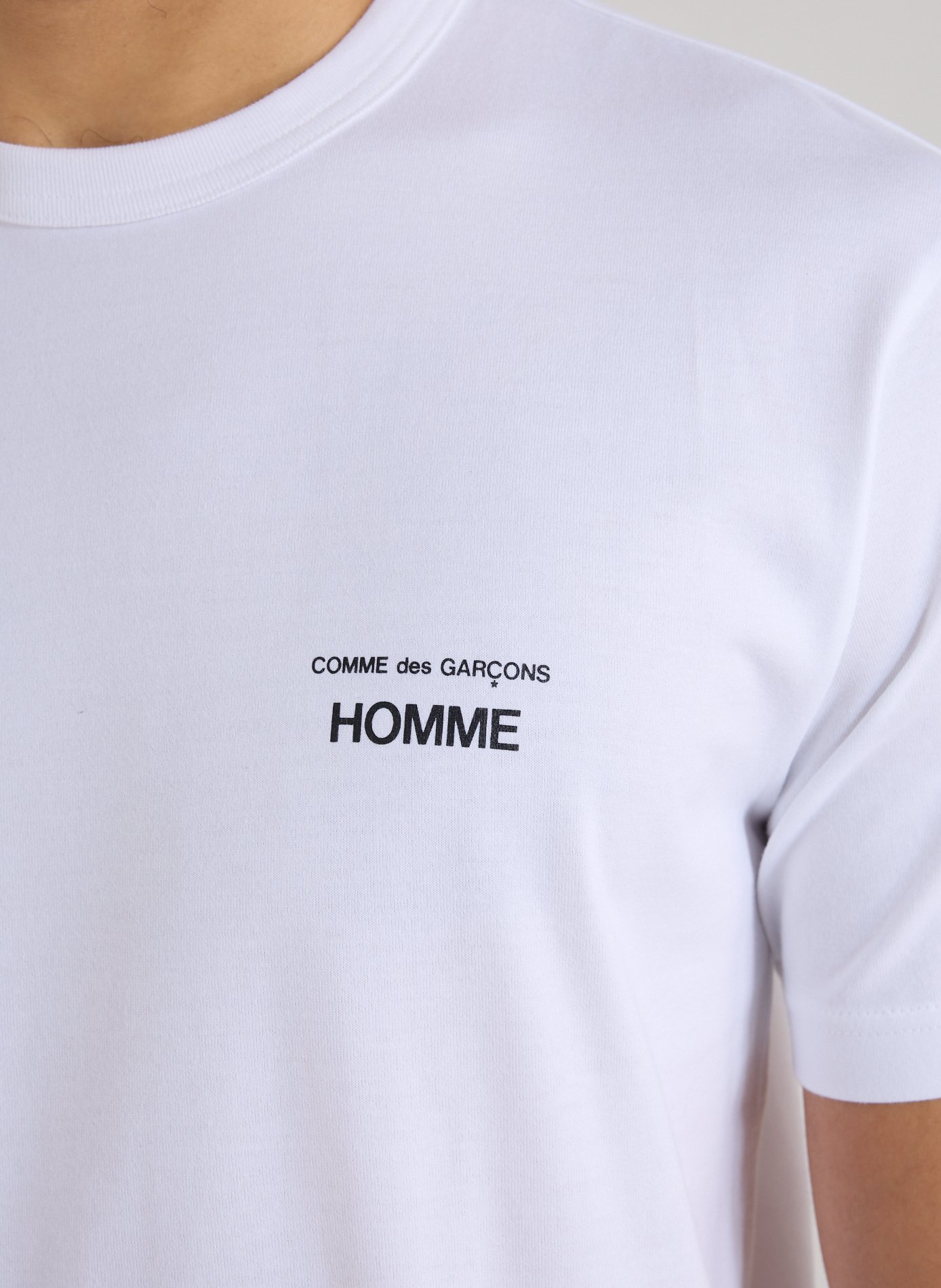 Cotton round-neck T-shirt COMME DES GARCONS HOMME White