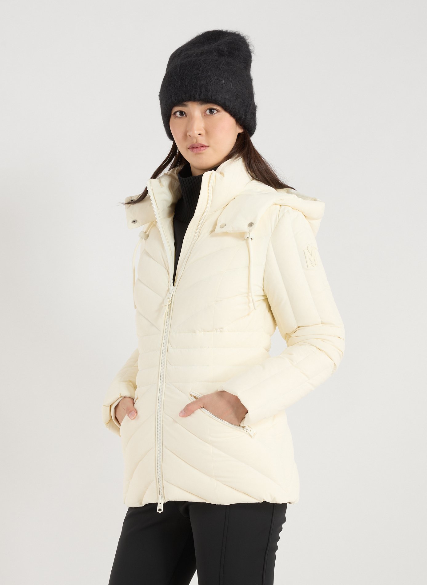 MACKAGE Nadia Hooded Jacket Beige