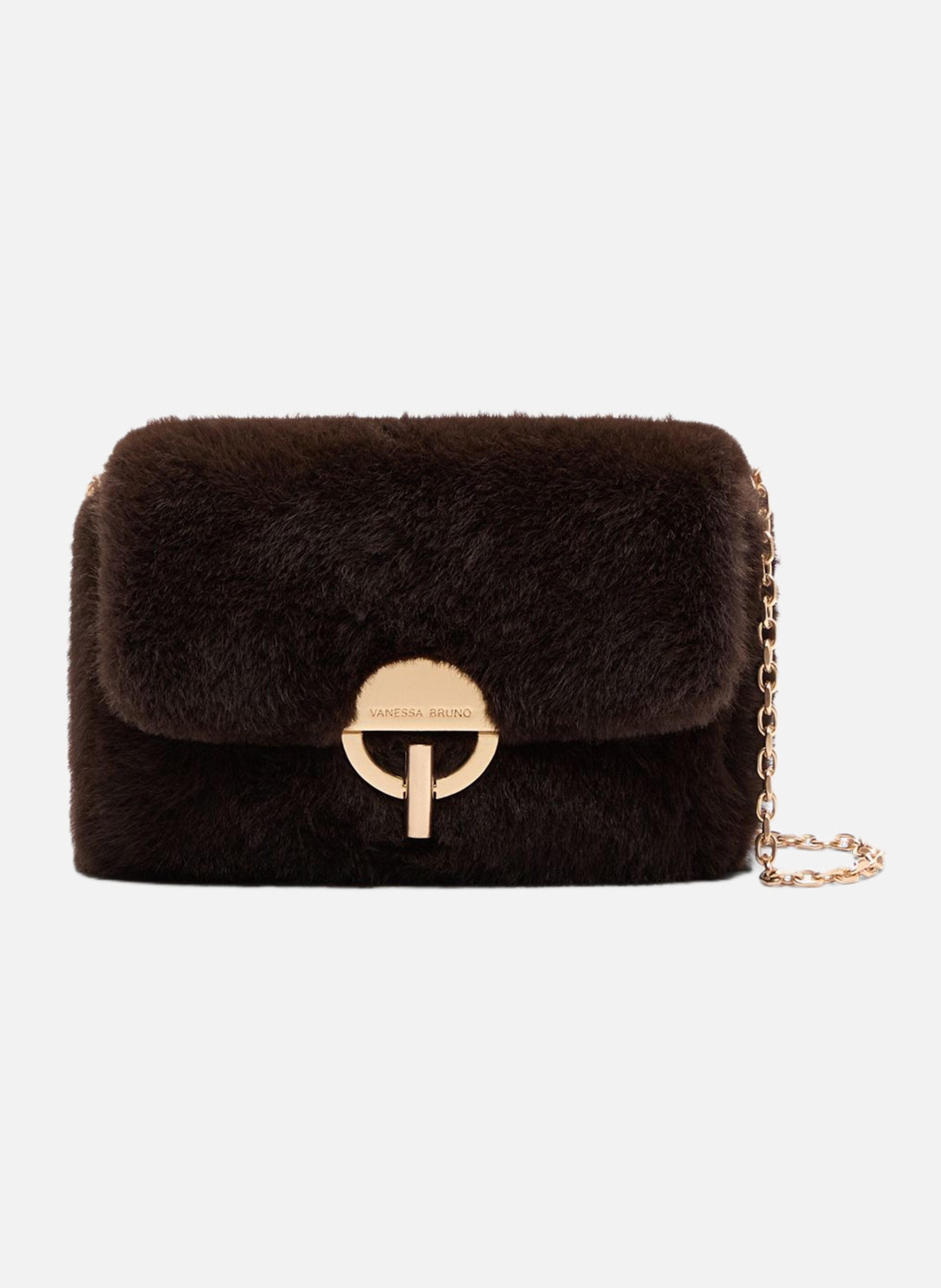 Moyen sac moon en fausse fourrure VANESSA BRUNO Marron