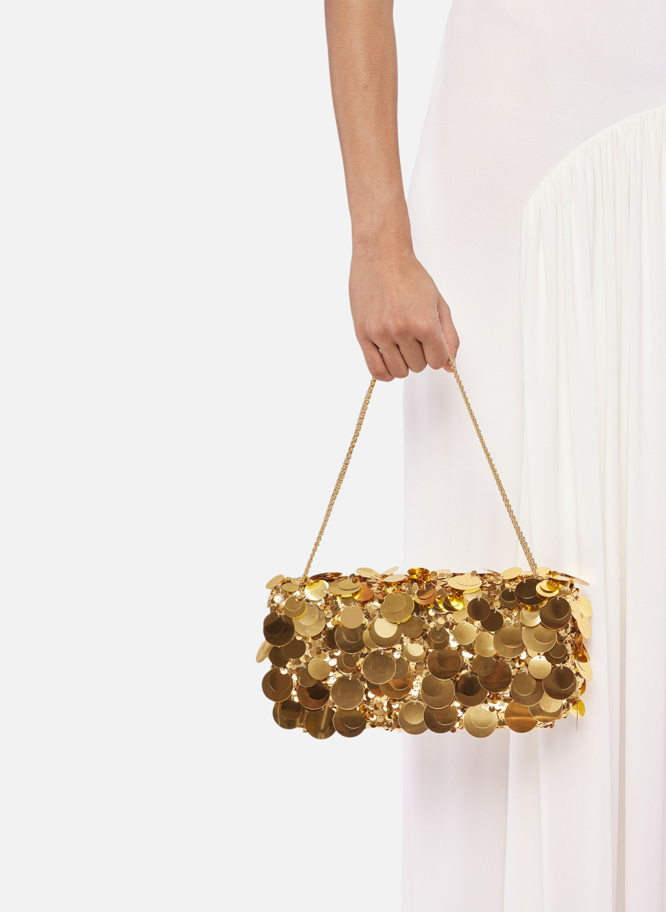 Sac baguette sparkle RABANNE Doré