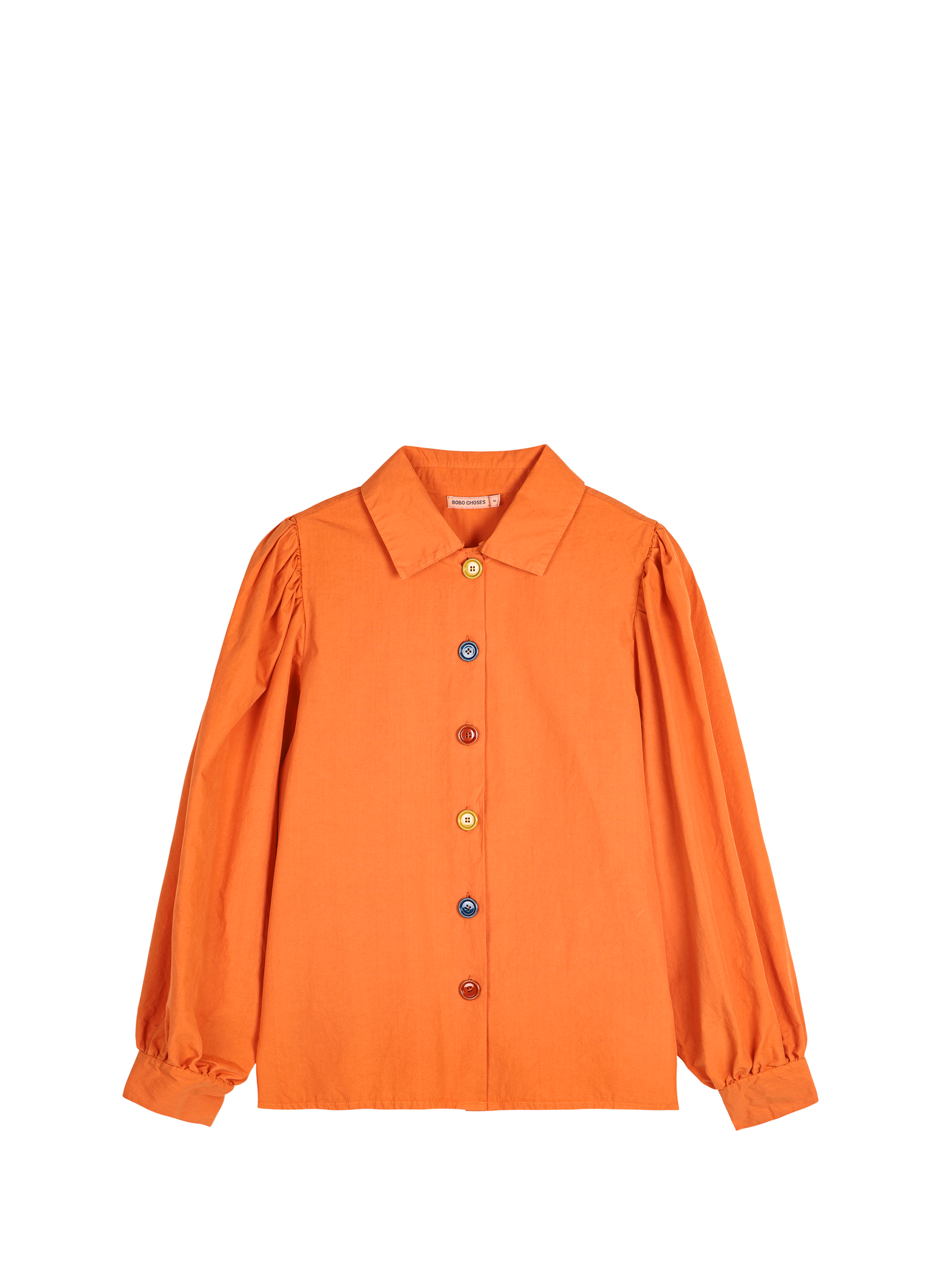 Chemise droite à col américain en coton BOBO CHOSES Orange
