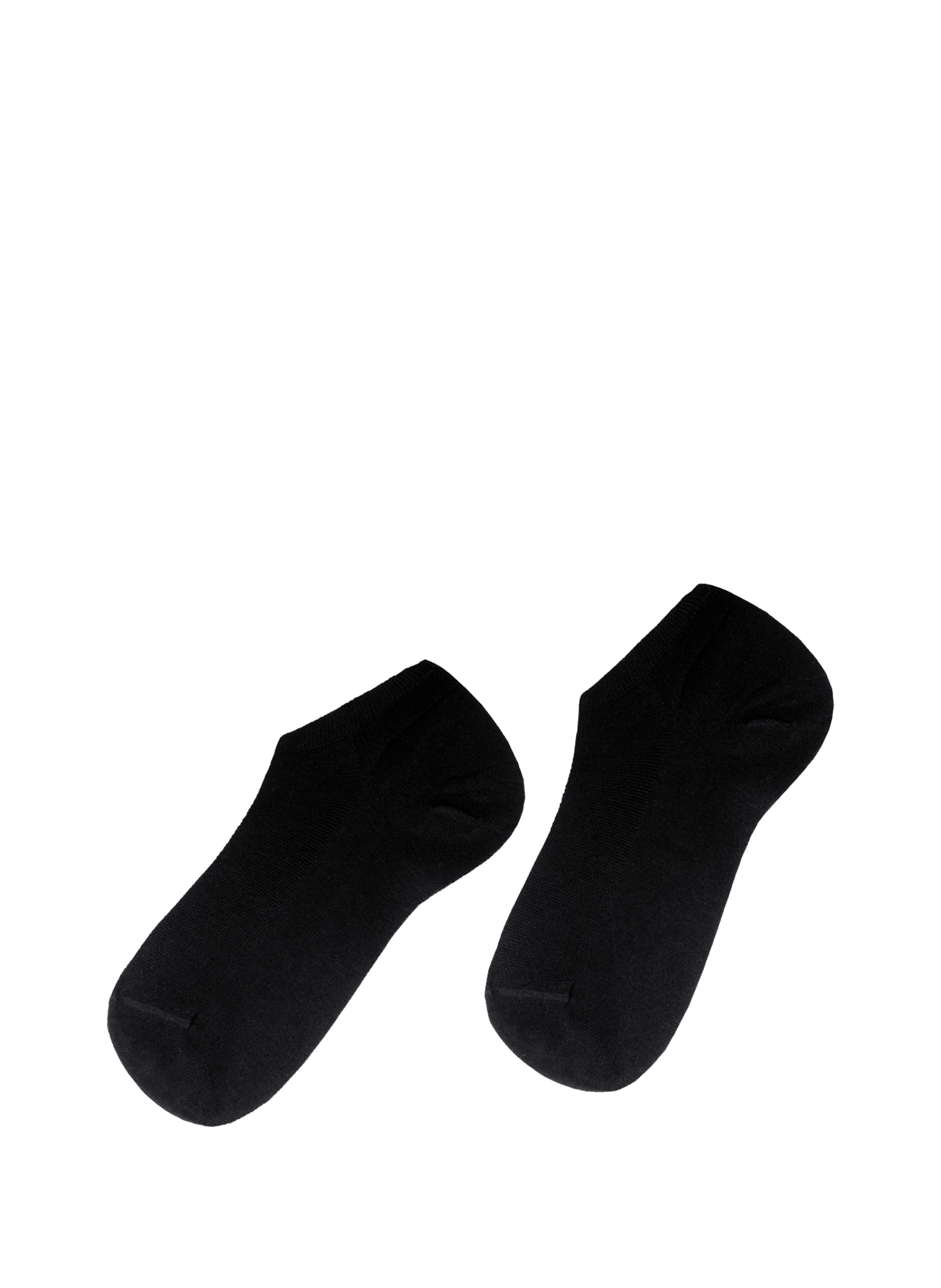 Solid mixed cotton ankle socks LE BOURGET Black