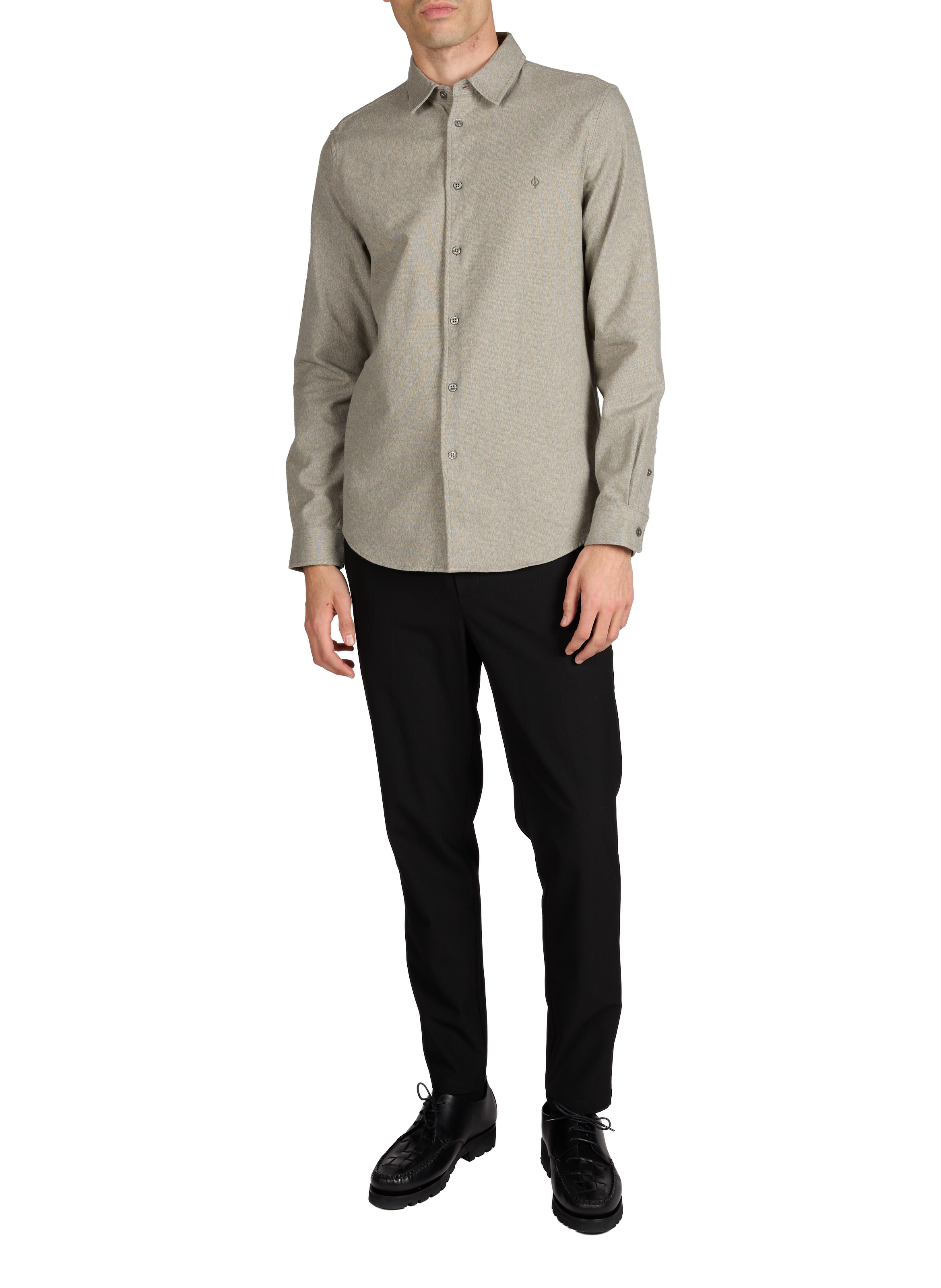 Shirt with classic collar in organic cotton SAMSOE SAMSOE Green