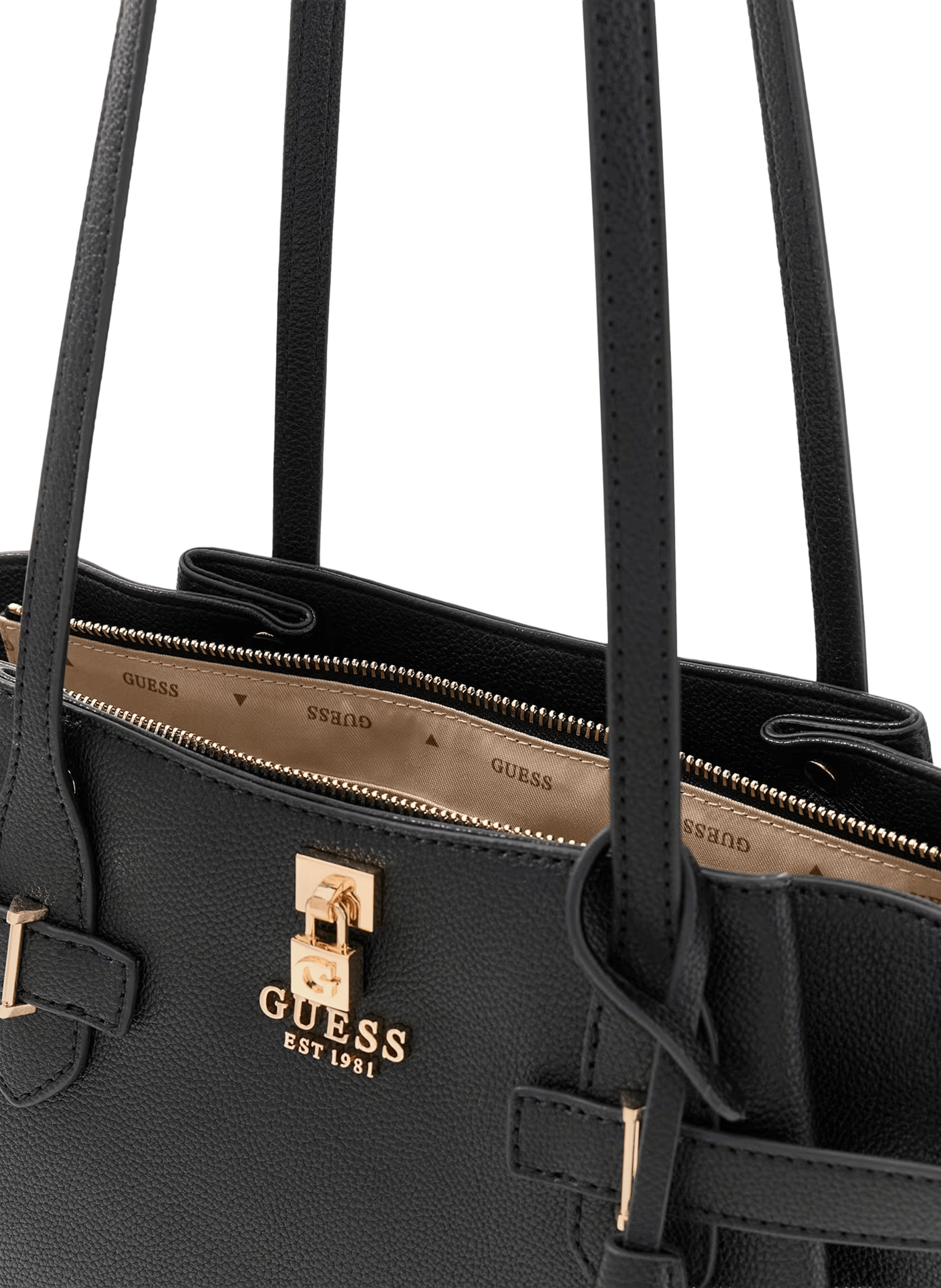 Shoulder bag with leather effect GUESS Black