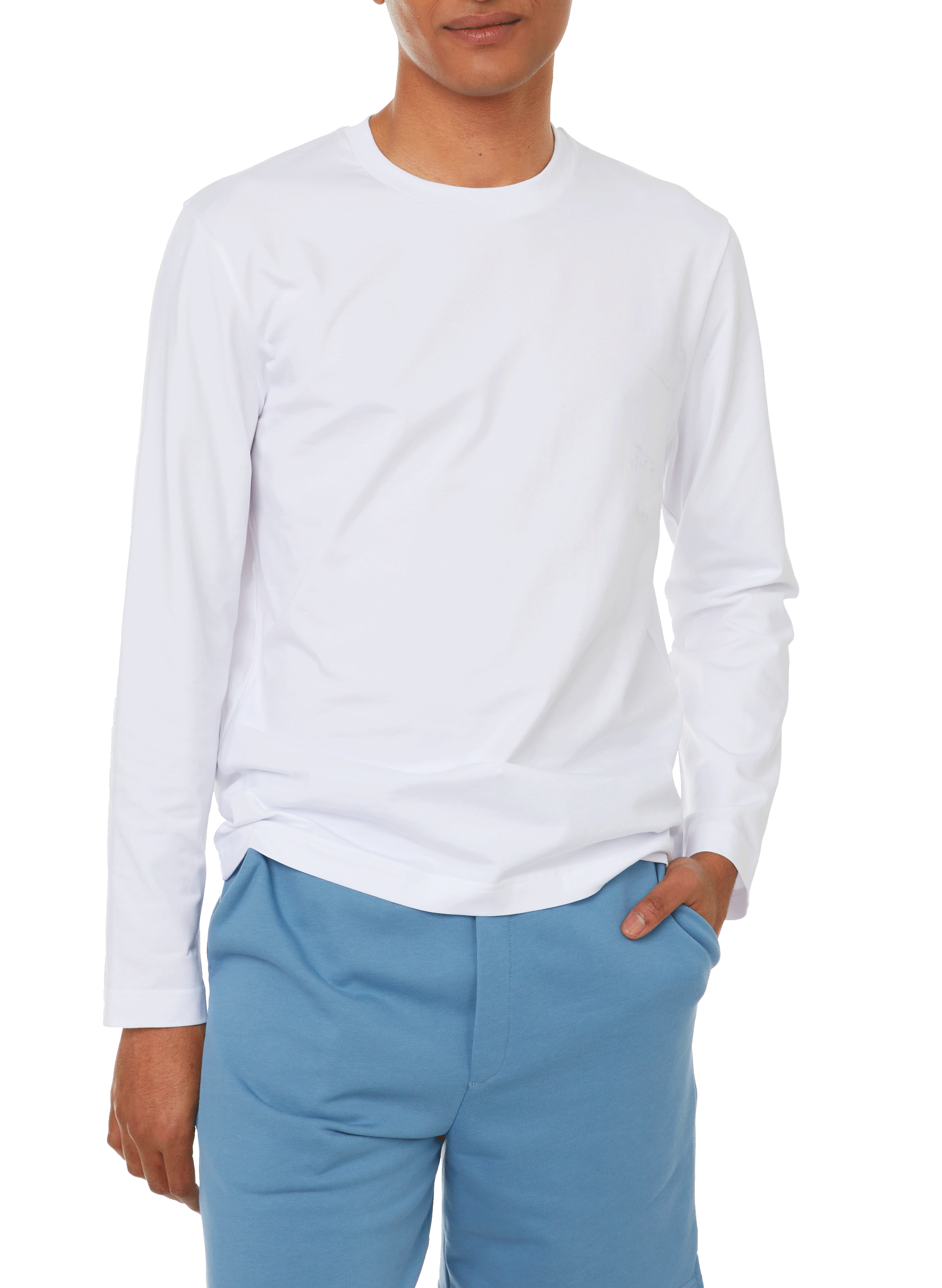 T-shirt Baff à manches longues en coton mélangé Blanc SAISON 1865