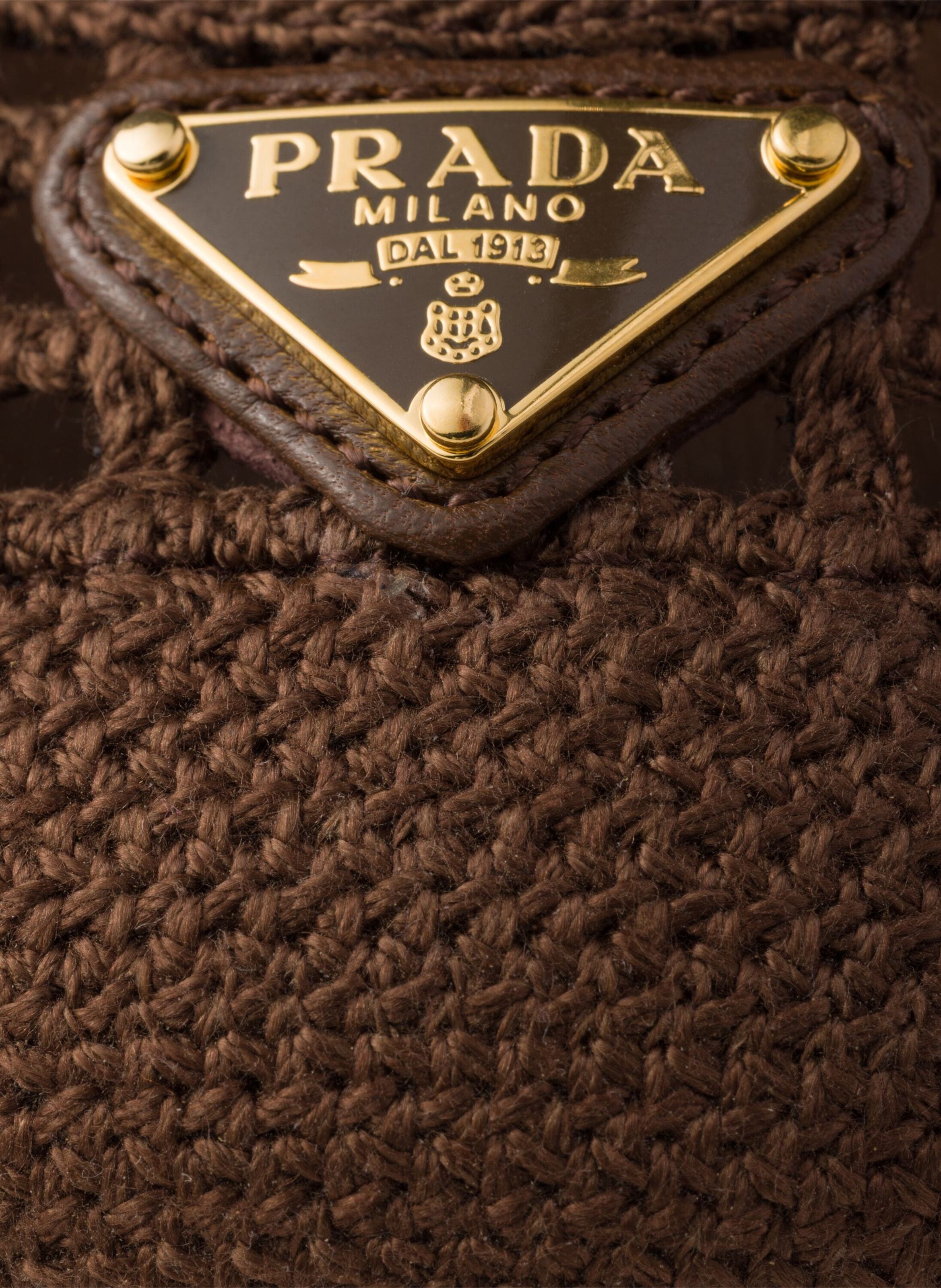 Escarpins en crochet PRADA Marron