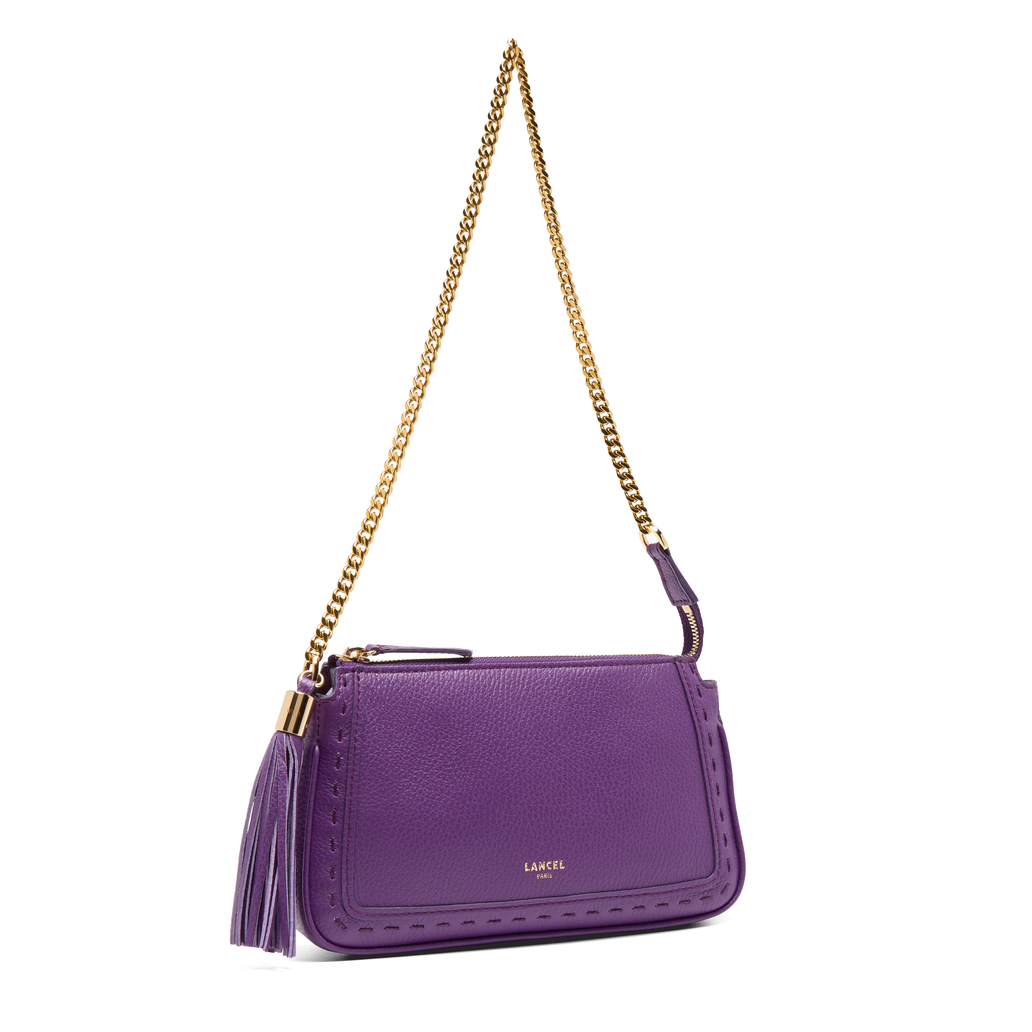 Pochette chaine premier flirt de lancel en cuir LANCEL Violet
