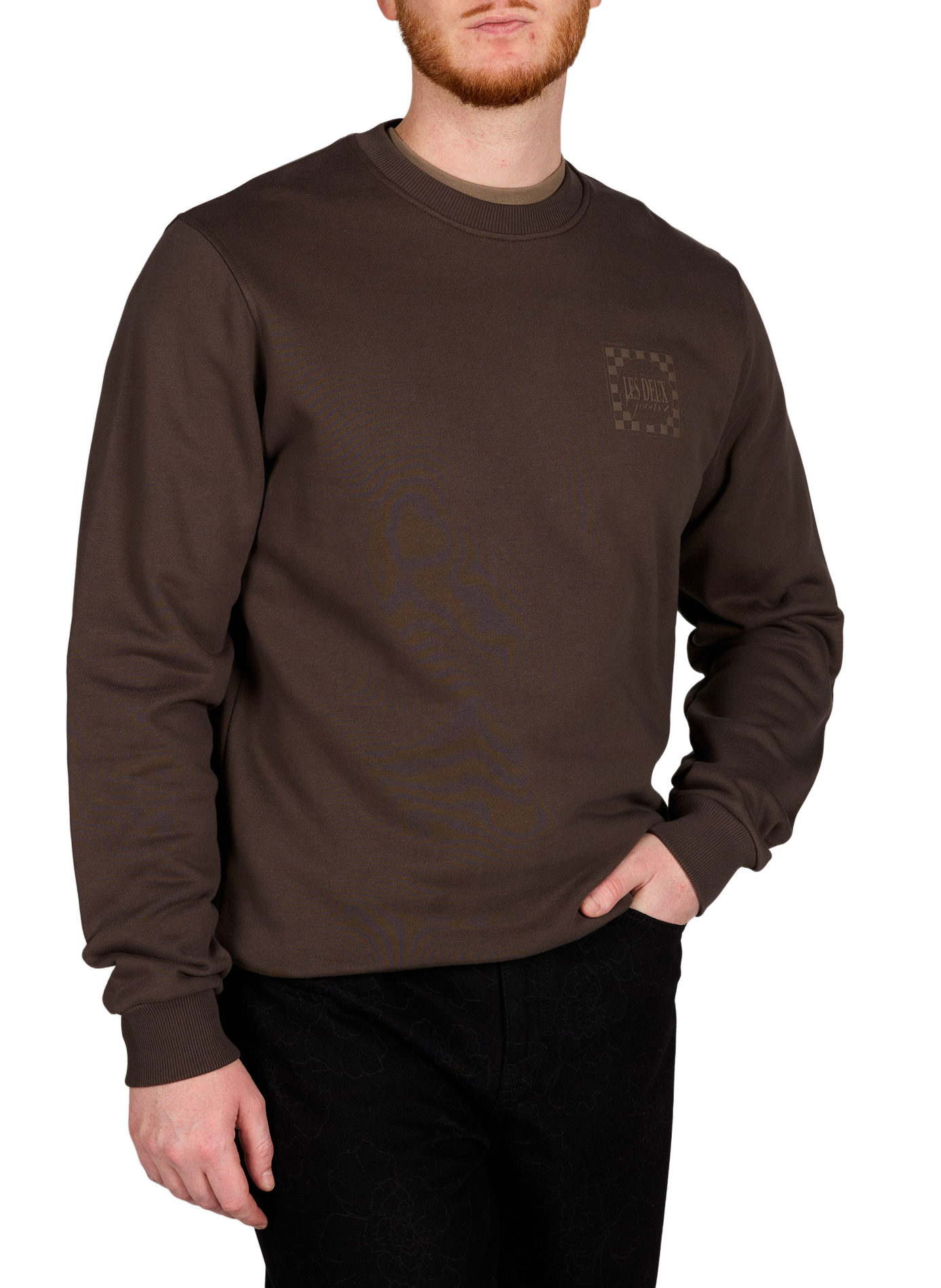 Cotton sweatshirt LES DEUX Brown