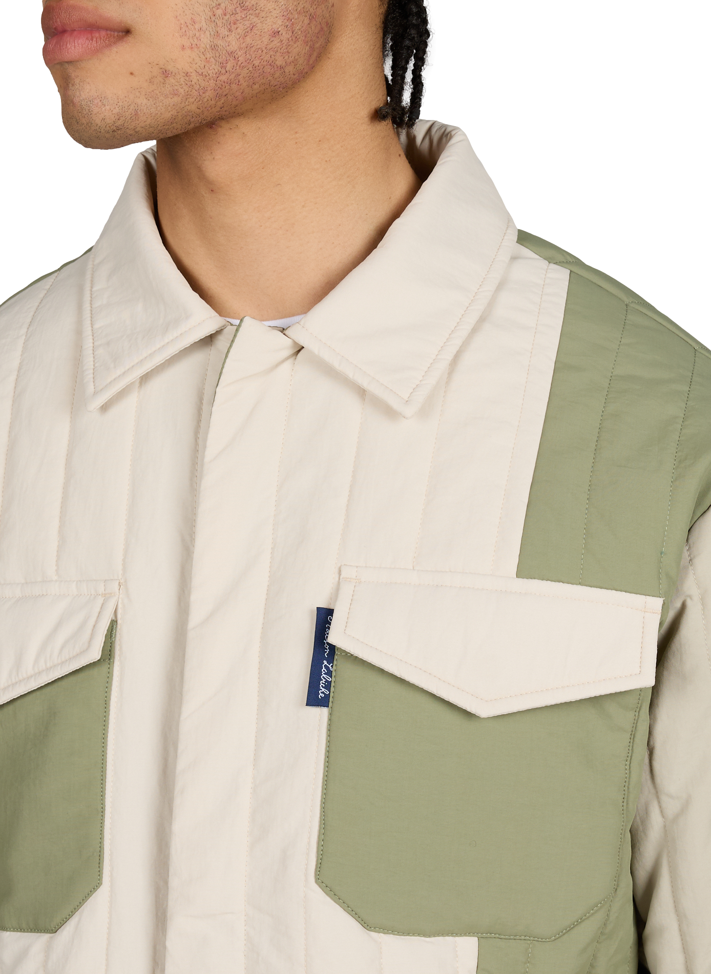 Chabrier patchwork cotton bomber jacket MAISON LABICHE Green