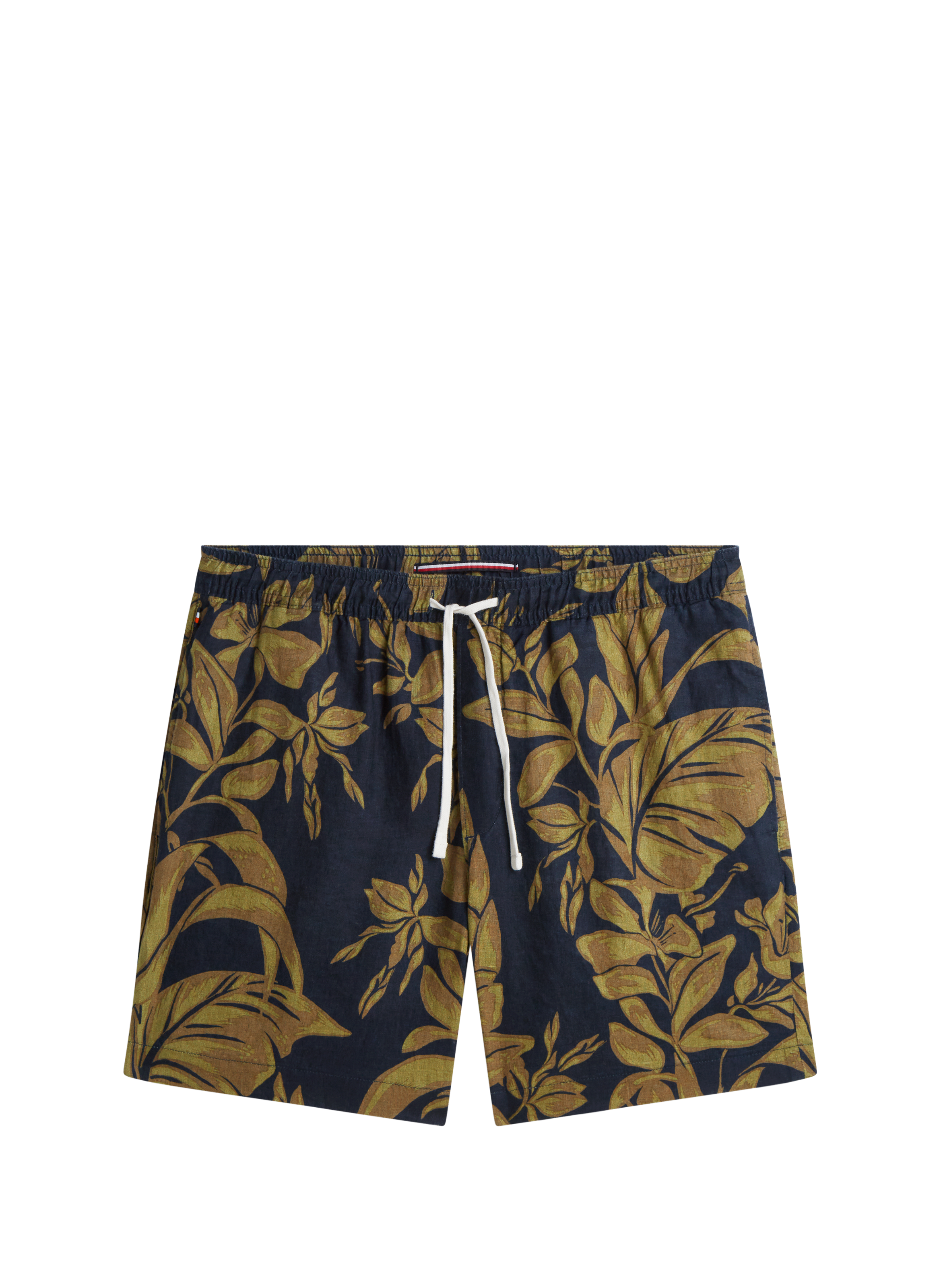 Kurze bedruckte Leinen-Chino "Dover" TOMMY HILFIGER Blau