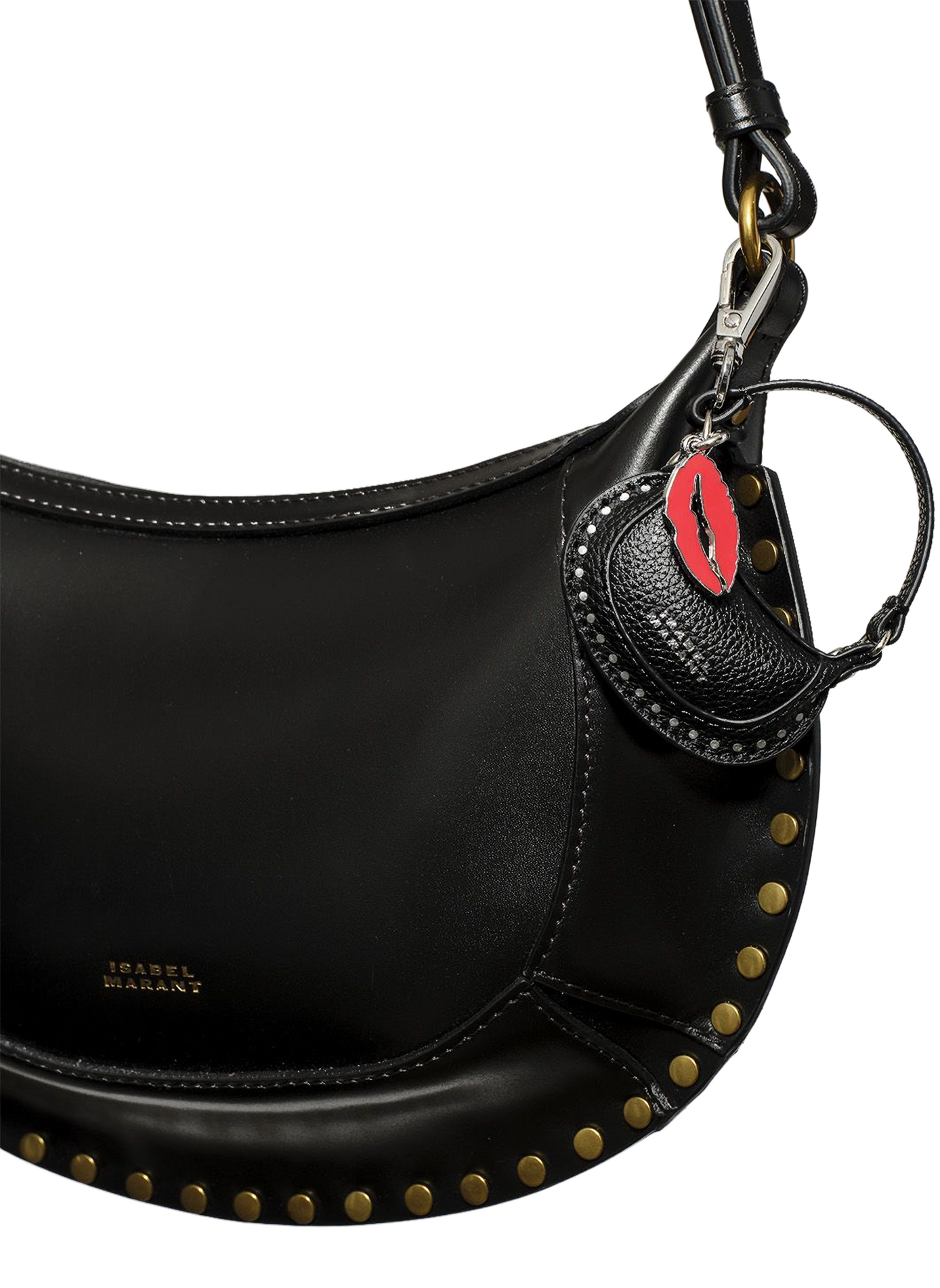 Oskan Moon Nano Leather Bag Accessory ISABEL MARANT Black