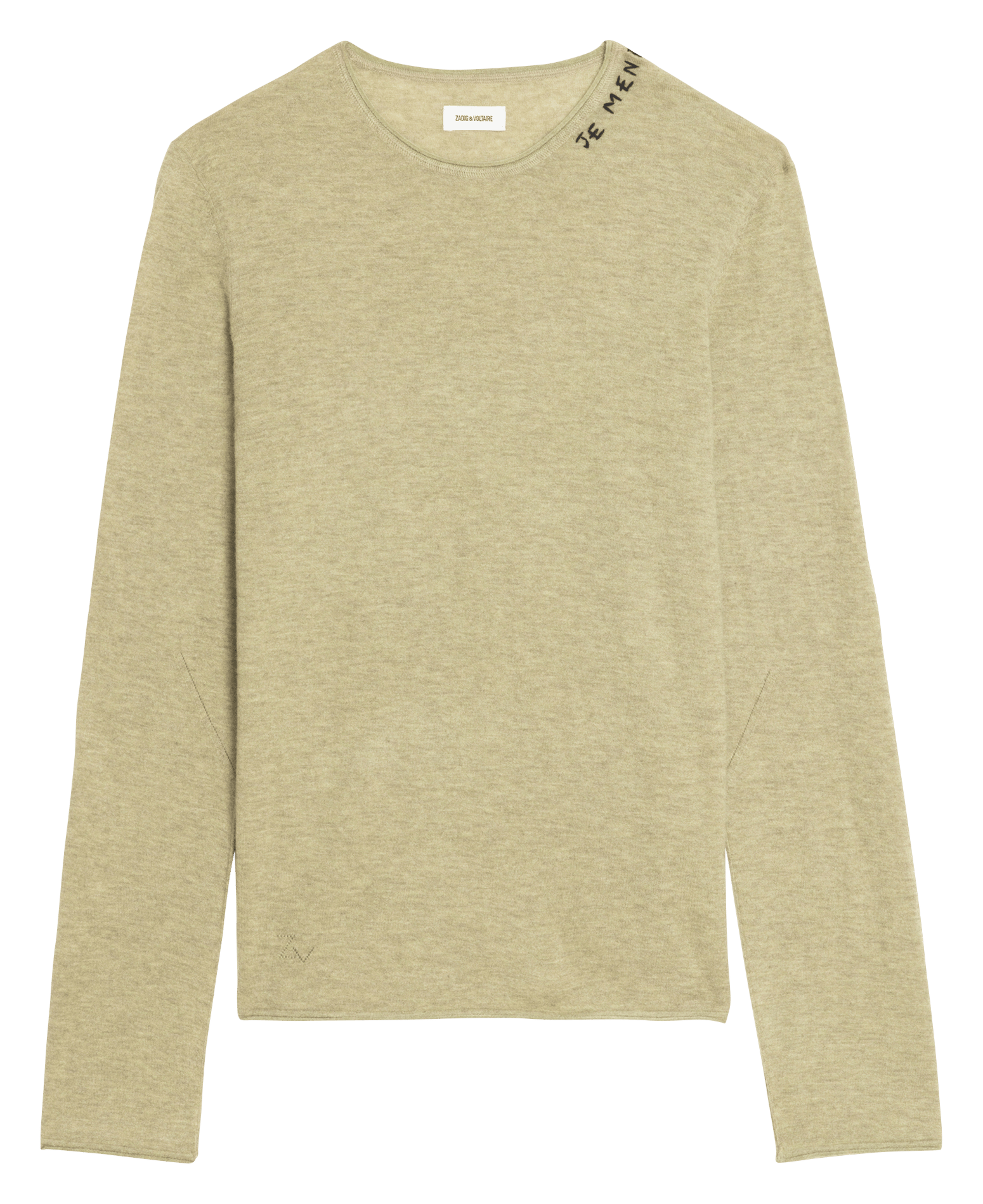 Tee-shirt col rond en cachemire teiss ZADIG&VOLTAIRE Vert