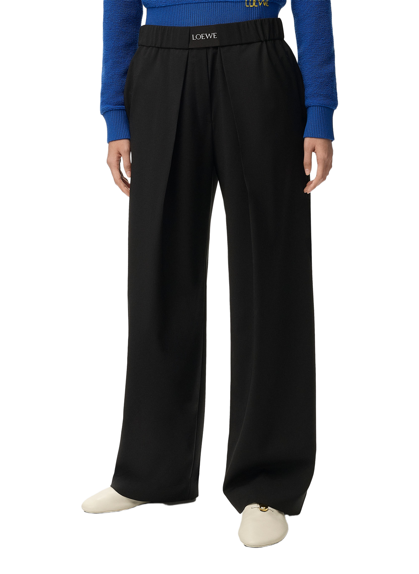 Elastische Wollhose LOEWE Schwarz