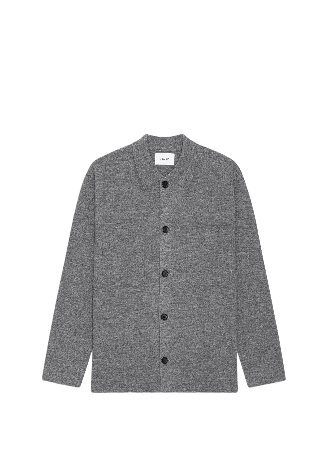 Straight merino wool overshirt NN.07 Grey