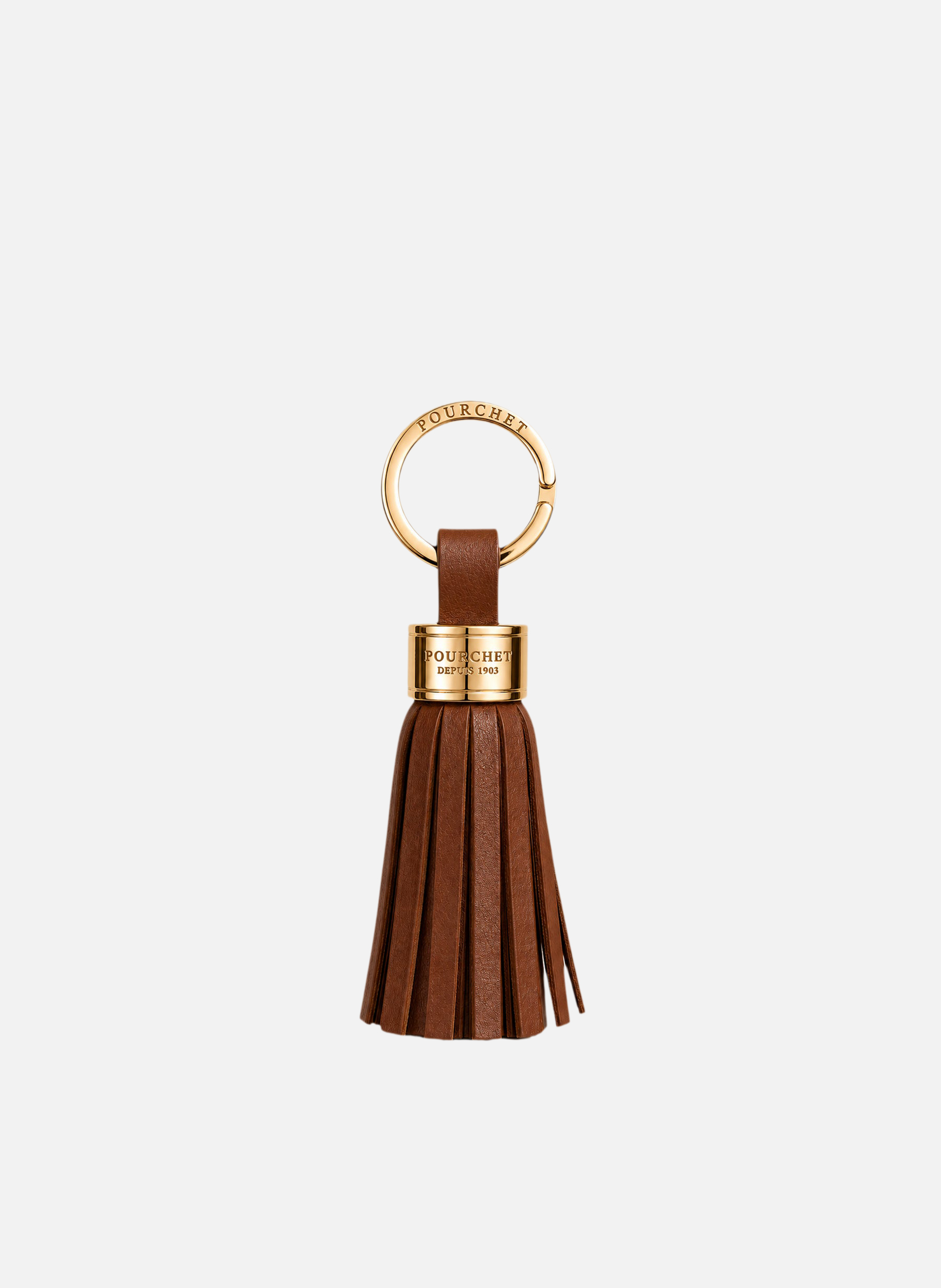 Accessoires | porte-clés en métal et cuir POURCHET Marron