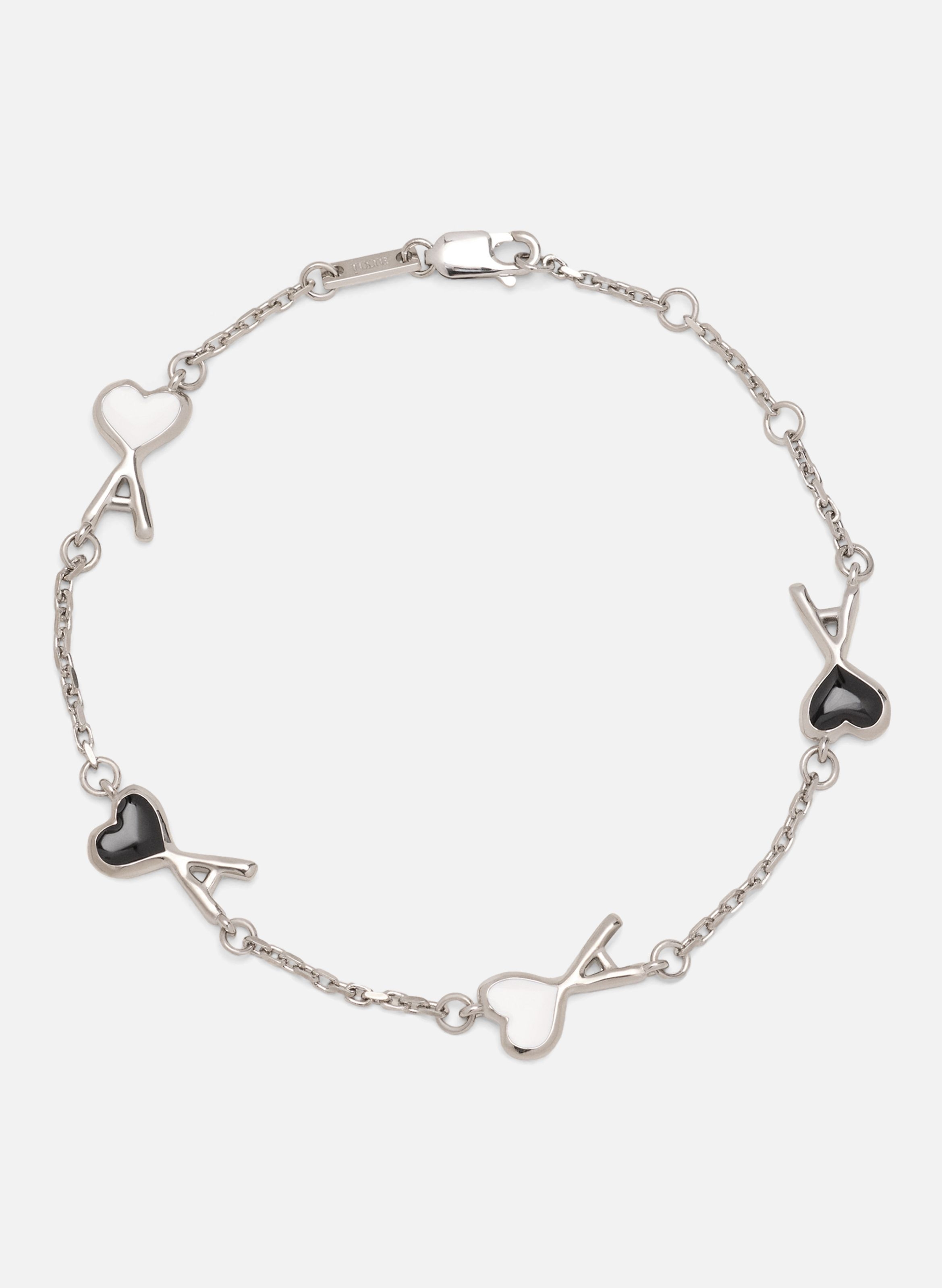 Bracelet unisexe en laiton ami de coeur martelé AMI PARIS Multicolore