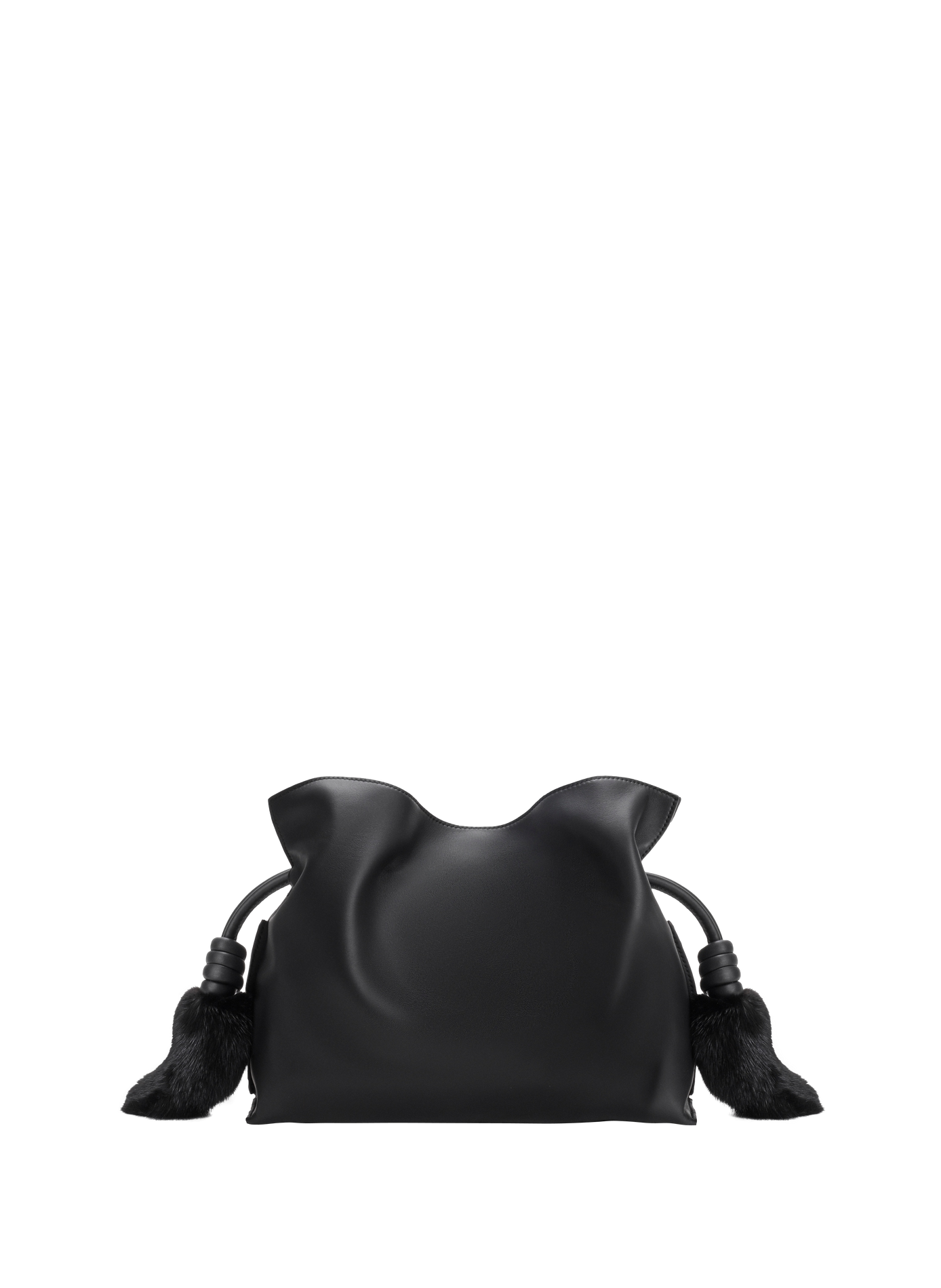 180th Anniversary Capsule - Lion Intarsio Flamenco Medium Calf Leather Clutch LOEWE Black