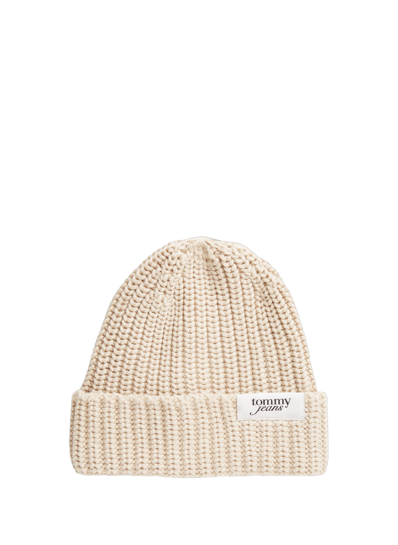 Cotton beanie TOMMY HILFIGER Beige