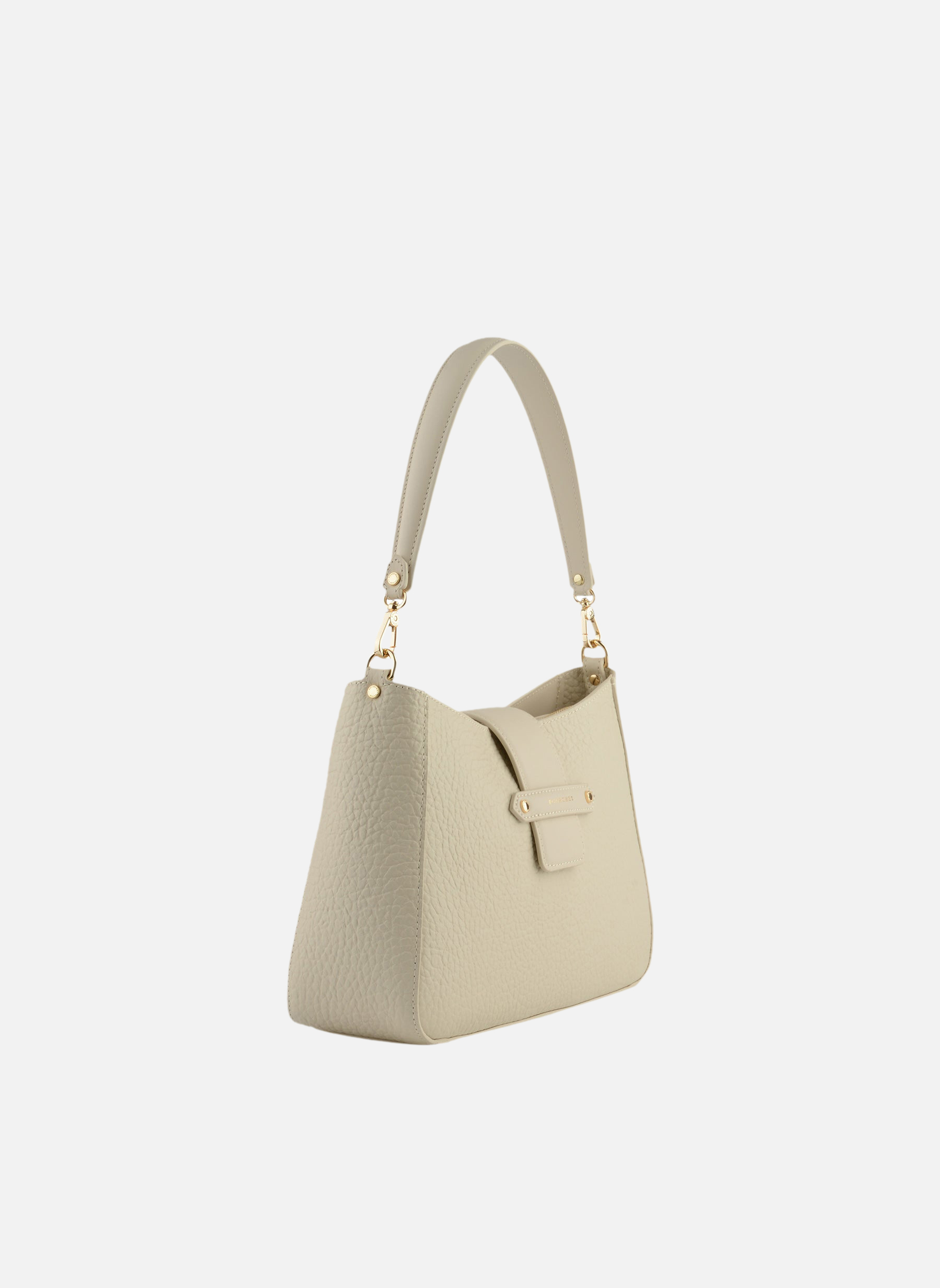 Fleuves | sac porté épaule gm en cuir de vachette | Beige POURCHET Femme